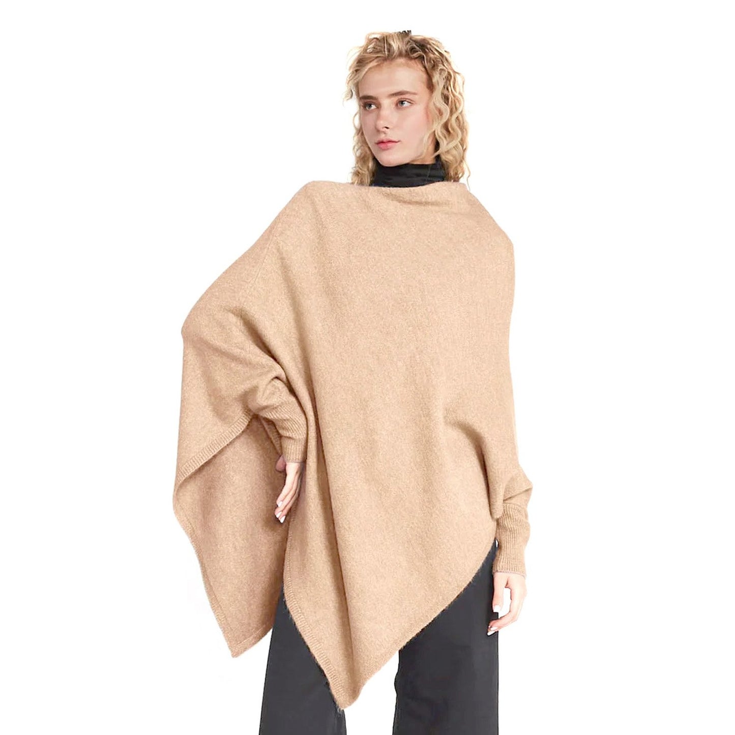Look by M Triangle Poncho with Sleeves