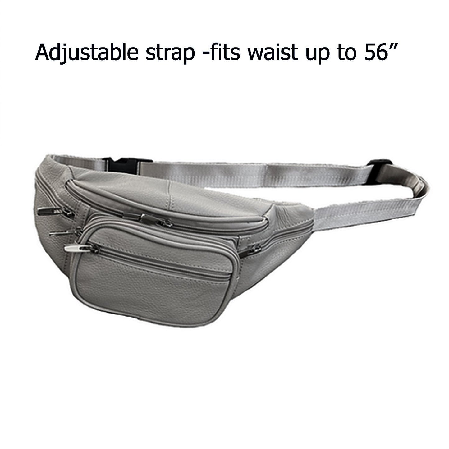Men's Women's Leather Fanny Pack Waist-Pack Cellphone Holder Crossover Bag