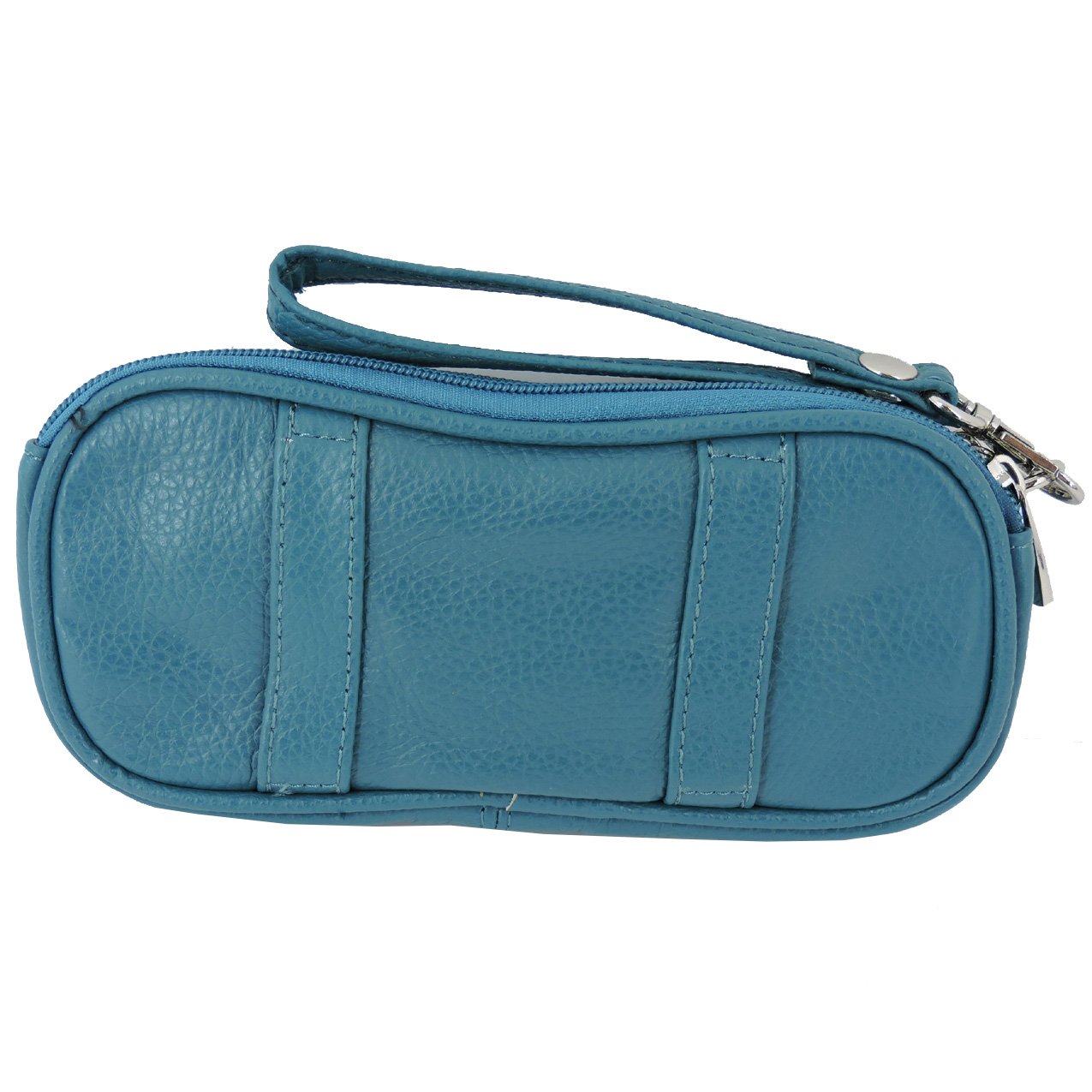Leather Eyeglass Glasses Case with Wristlet Handle, Padded WOMAN