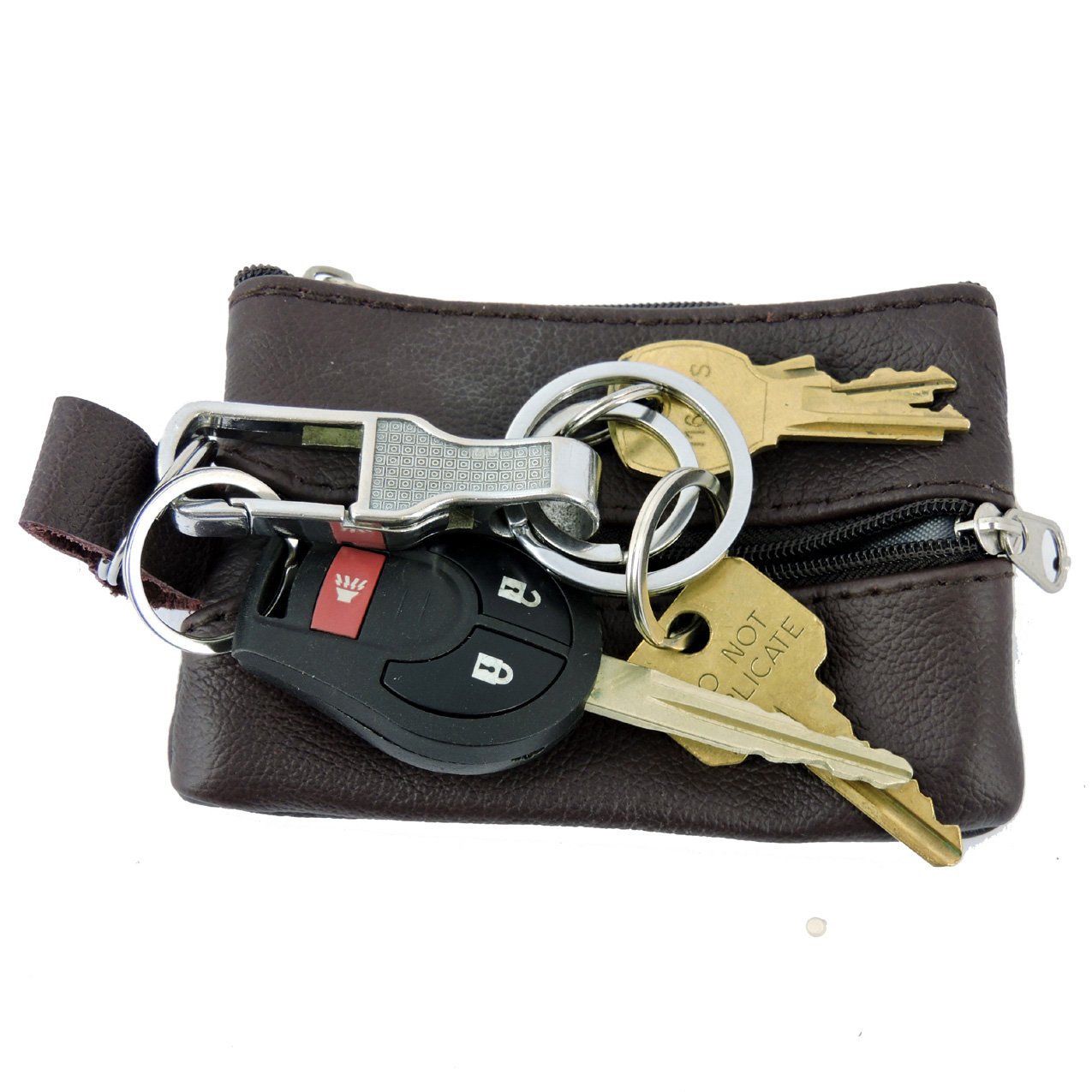 Womens Leather Coin Purse Pouch with Pockets -Handcrafted Genuine Cowhide