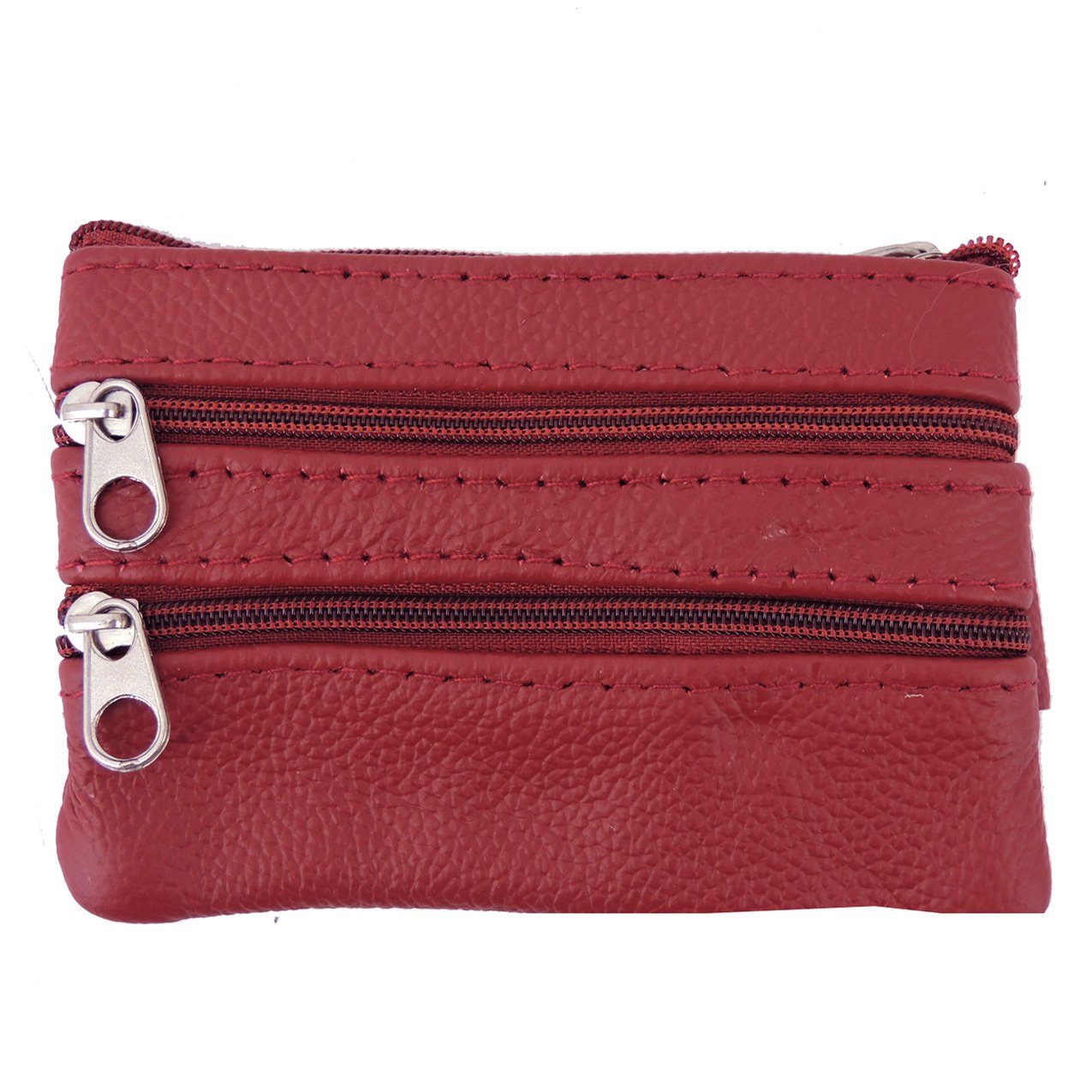 Womens Leather Coin Purse Pouch with Pockets -Handcrafted Genuine Cowhide