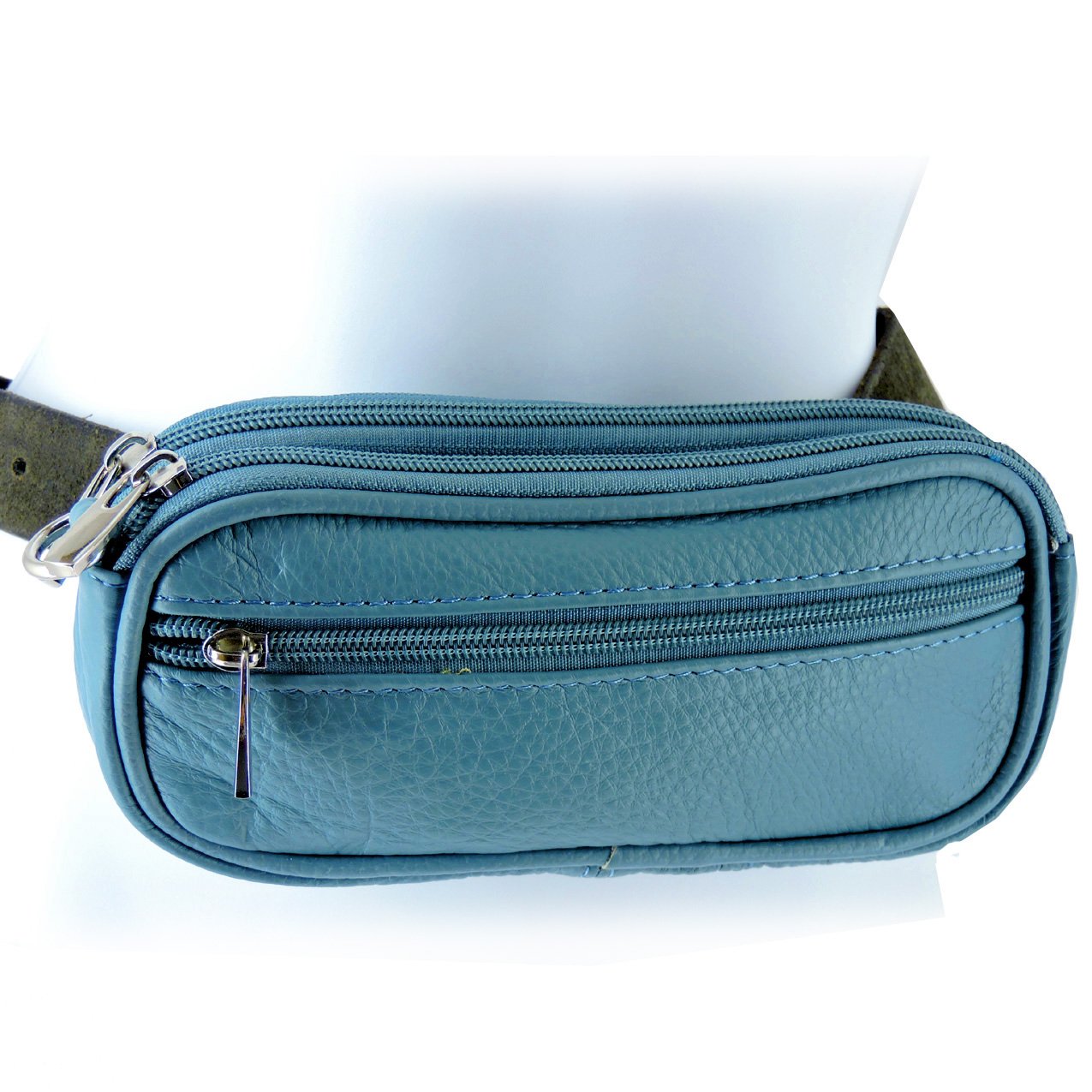 Leather Eyeglass Glasses Case with Wristlet Handle, Padded WOMAN