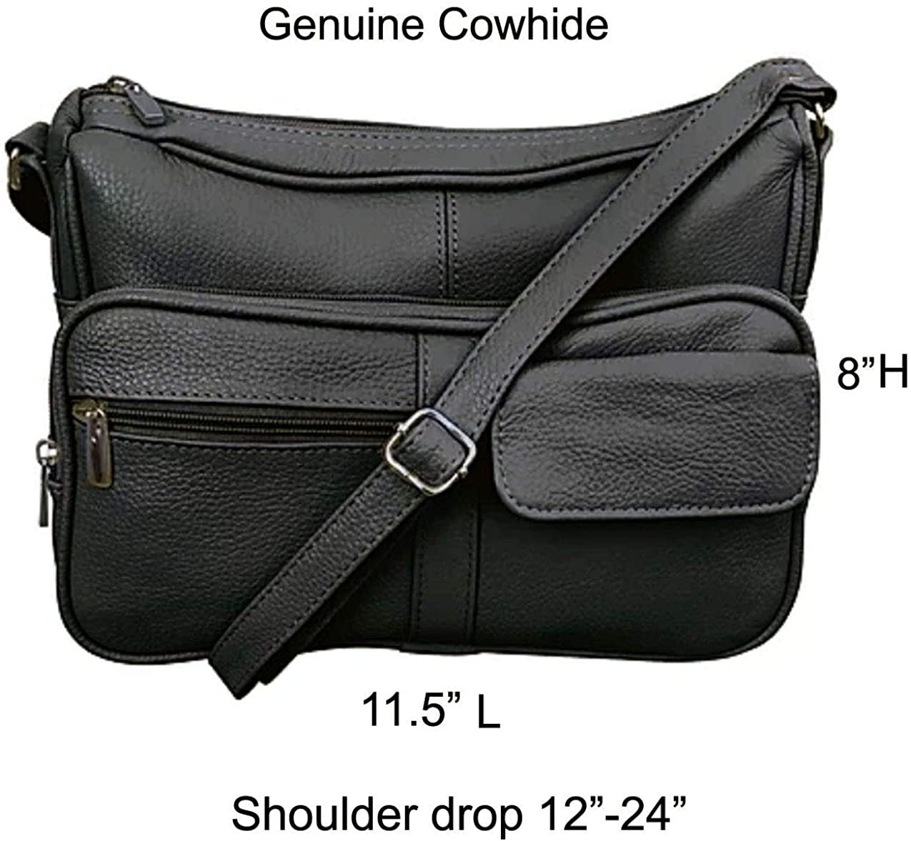 Women's Leather Hobo | Ladies Shoulder Bag | Organizer w Built-in Wallet NWT