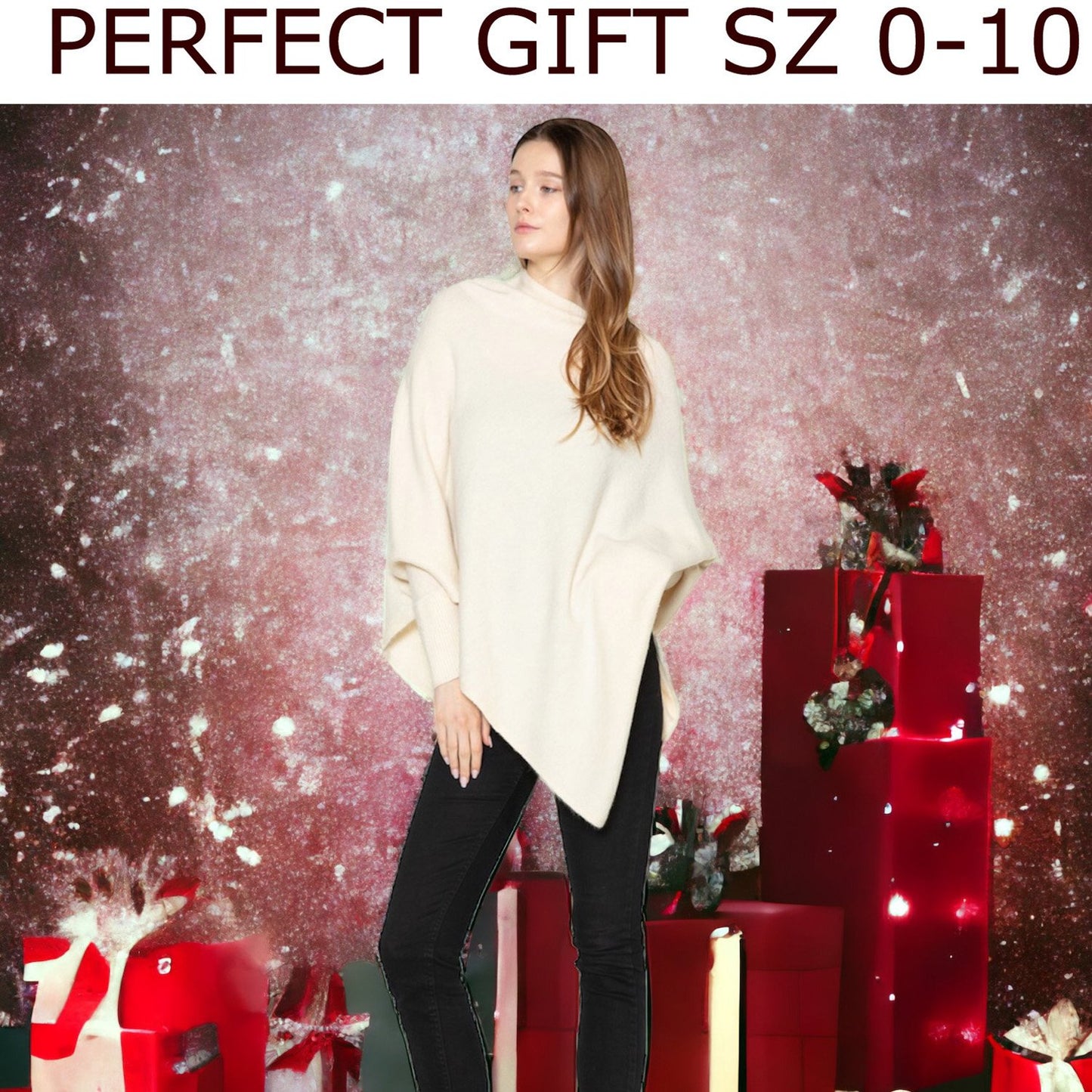 Look by M Triangle Poncho with Sleeves