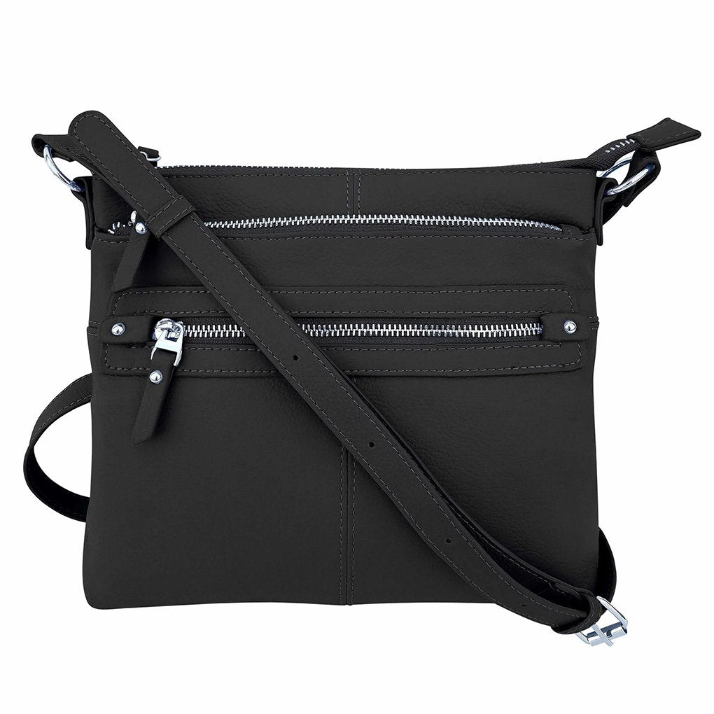 Women's Leather Large Crossbody Travel Handbag Water Resistant Purse SILVERFEVER