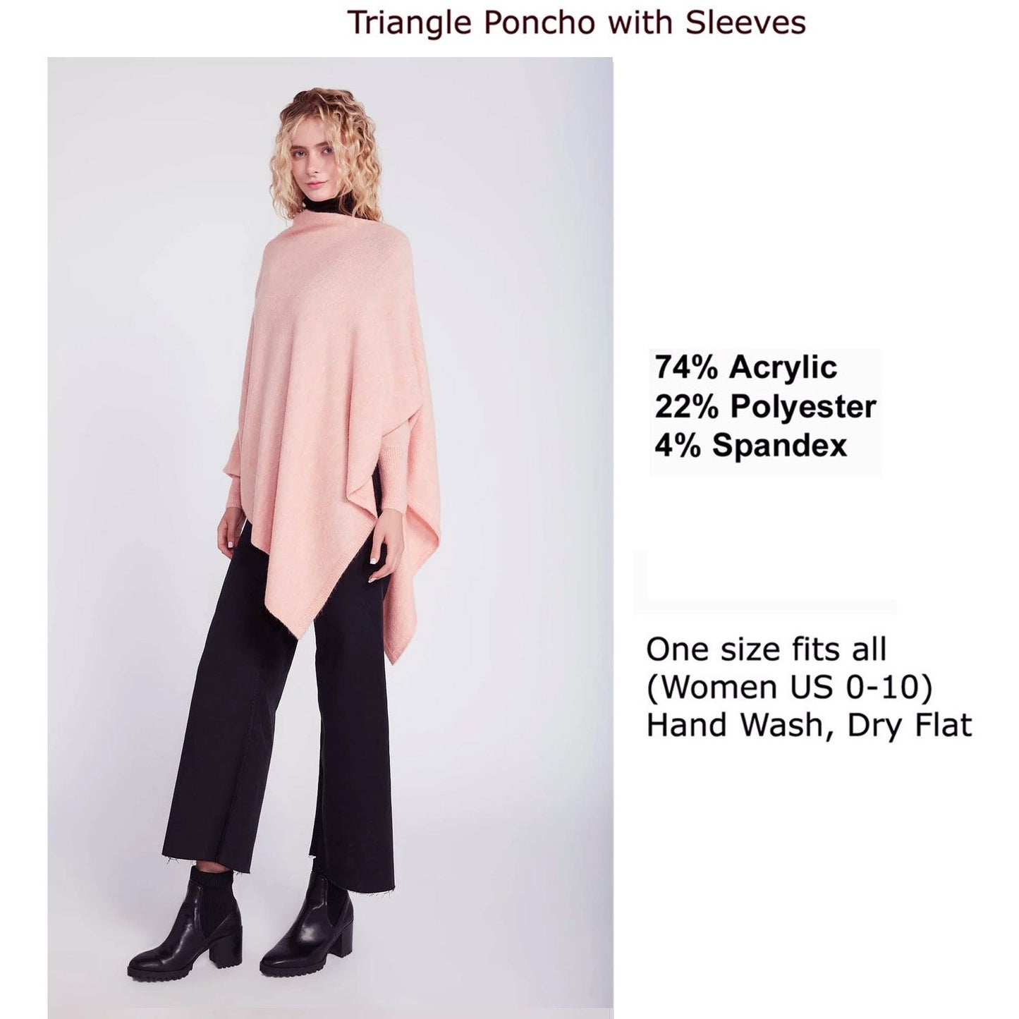 Look by M Triangle Poncho with Sleeves