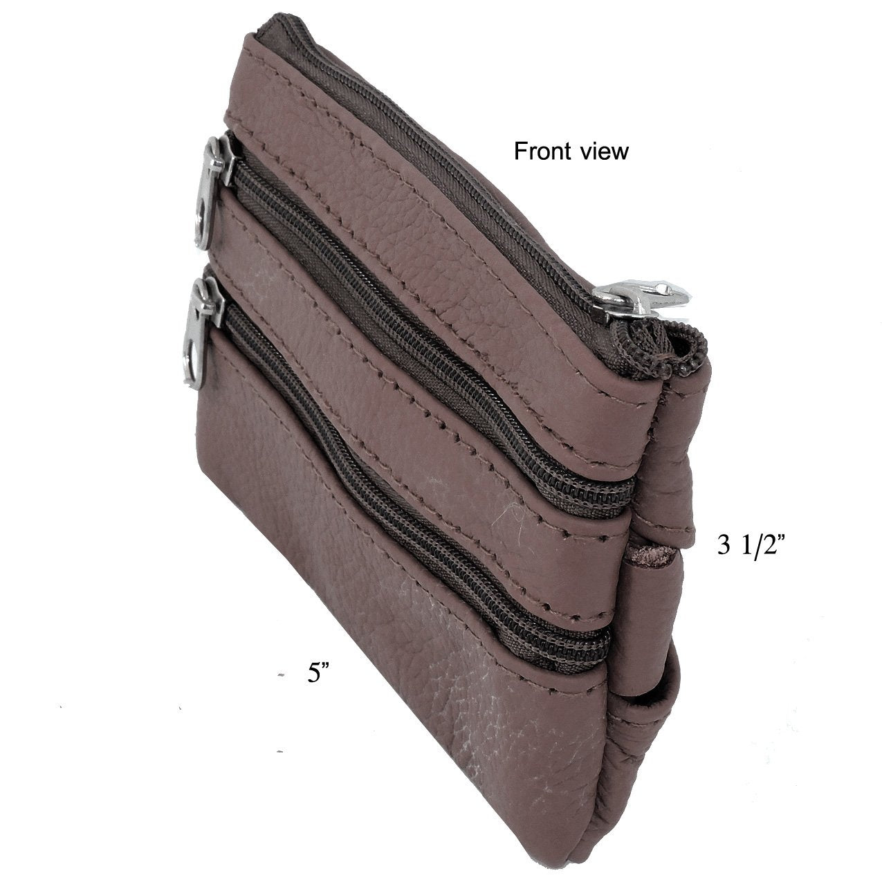 Womens Leather Coin Purse Pouch with Pockets -Handcrafted Genuine Cowhide