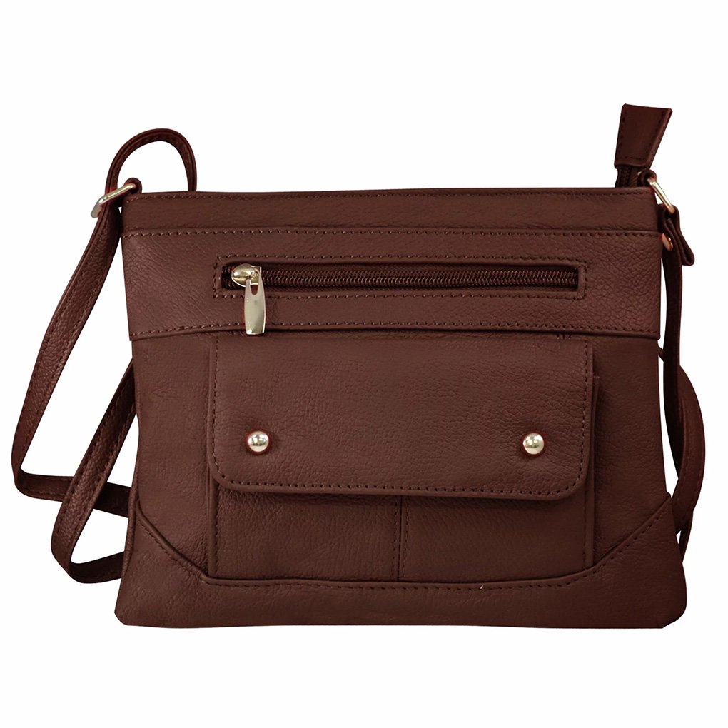 SILVERFEVER Women's Crossbody Handbag Leather Travel Ladies Phone Bag Genuine Cowhide Purse