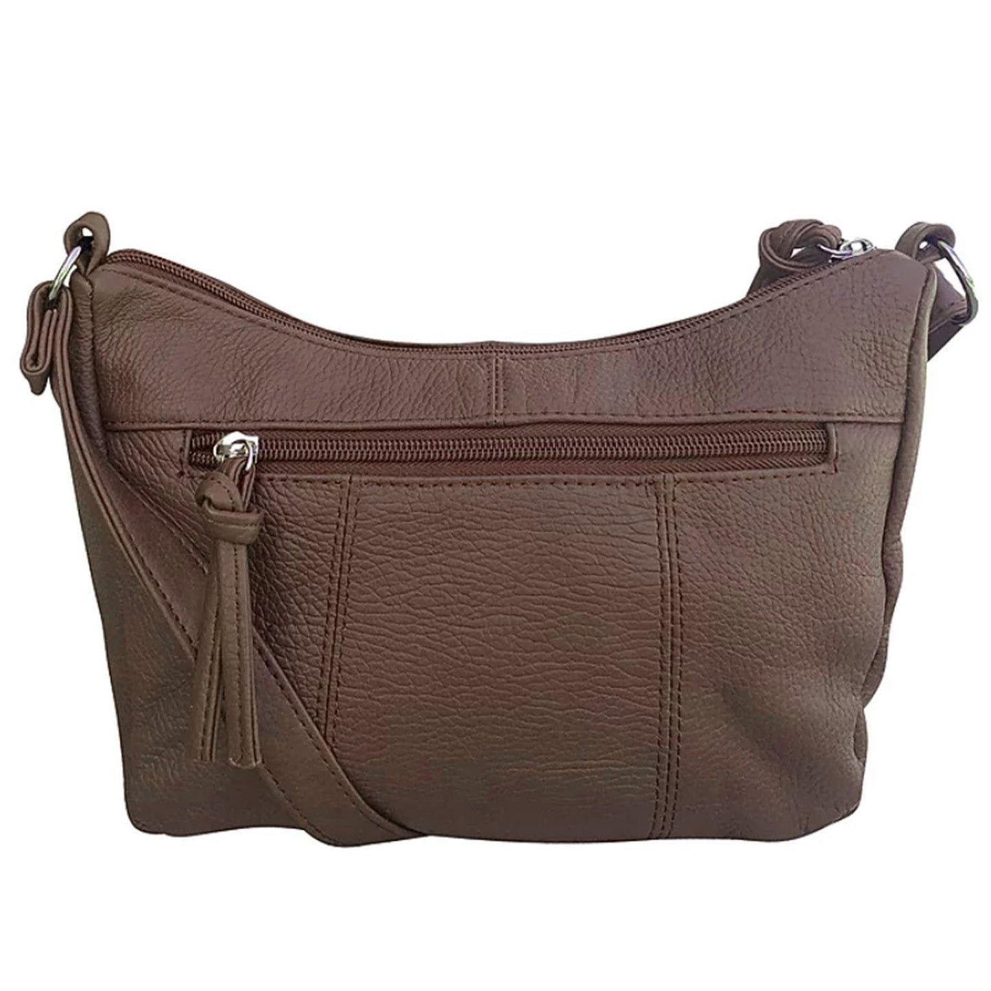 Women's Leather Medium Cross Body Purse Shoulder Ladies Handbag with Many Pocket