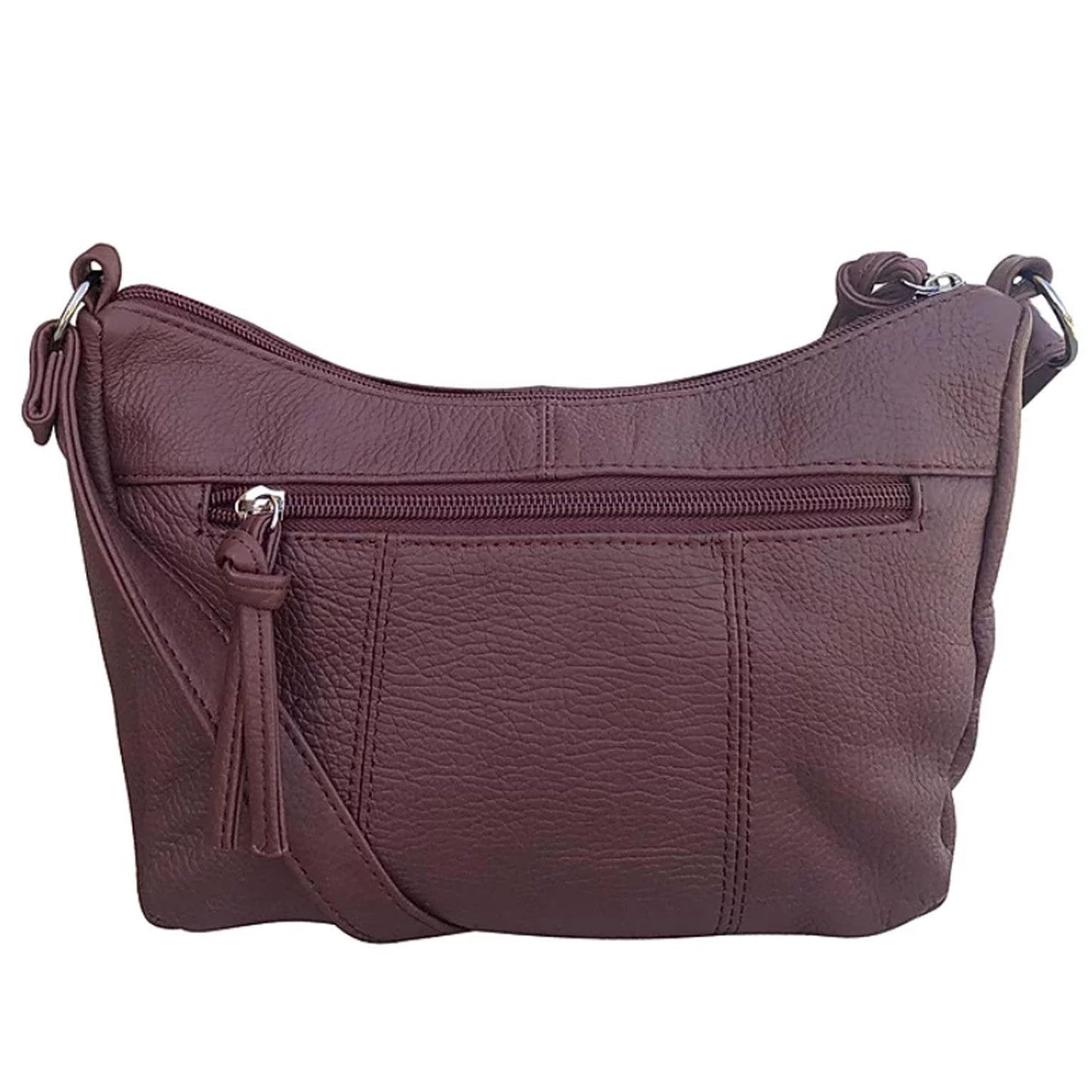 Women's Leather Medium Cross Body Purse Shoulder Ladies Handbag with Many Pocket