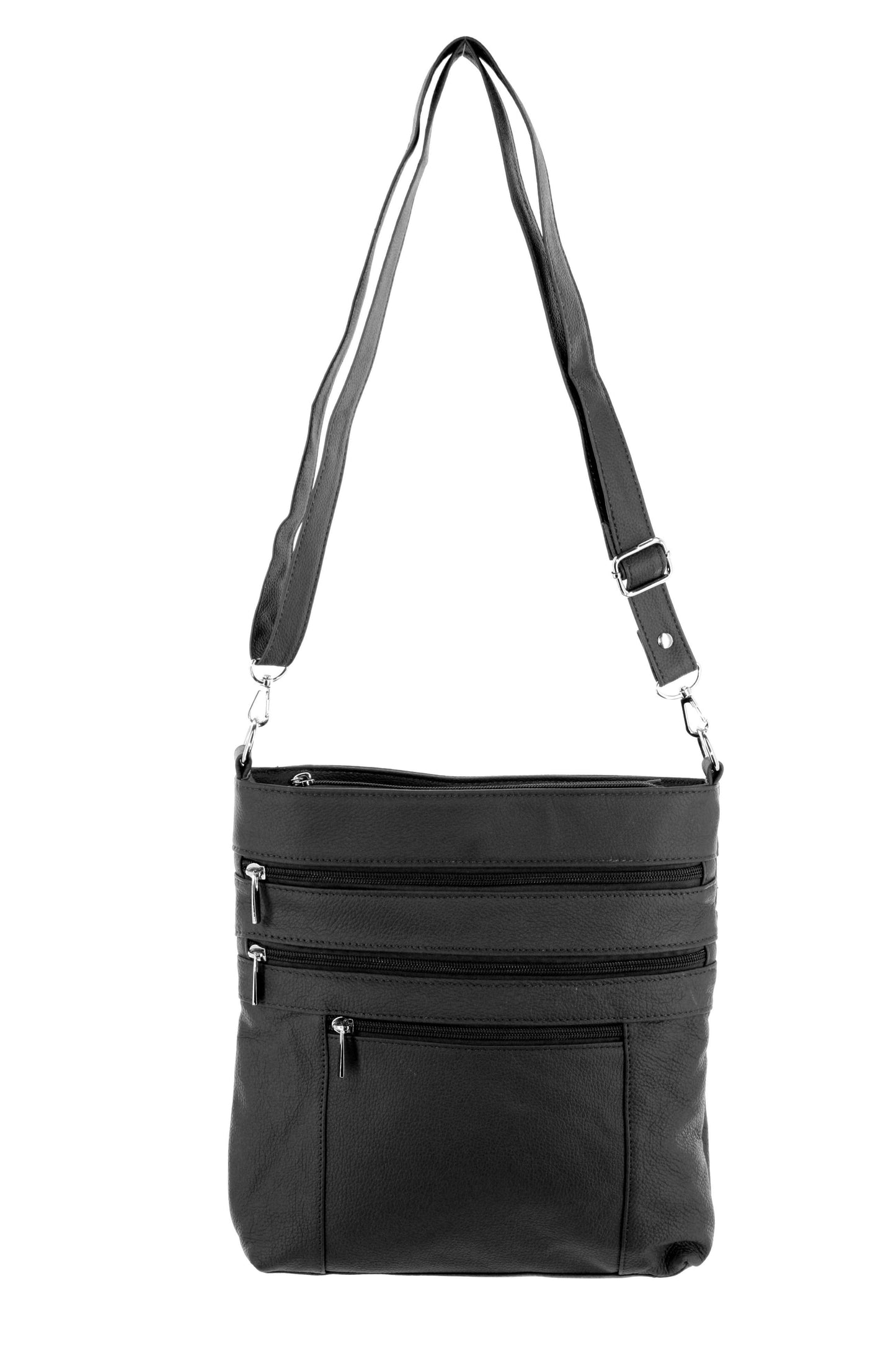 Silver Fever Messenger Italian Leather Shoulder Cross Body Bag Ipad Compatible Unisex
