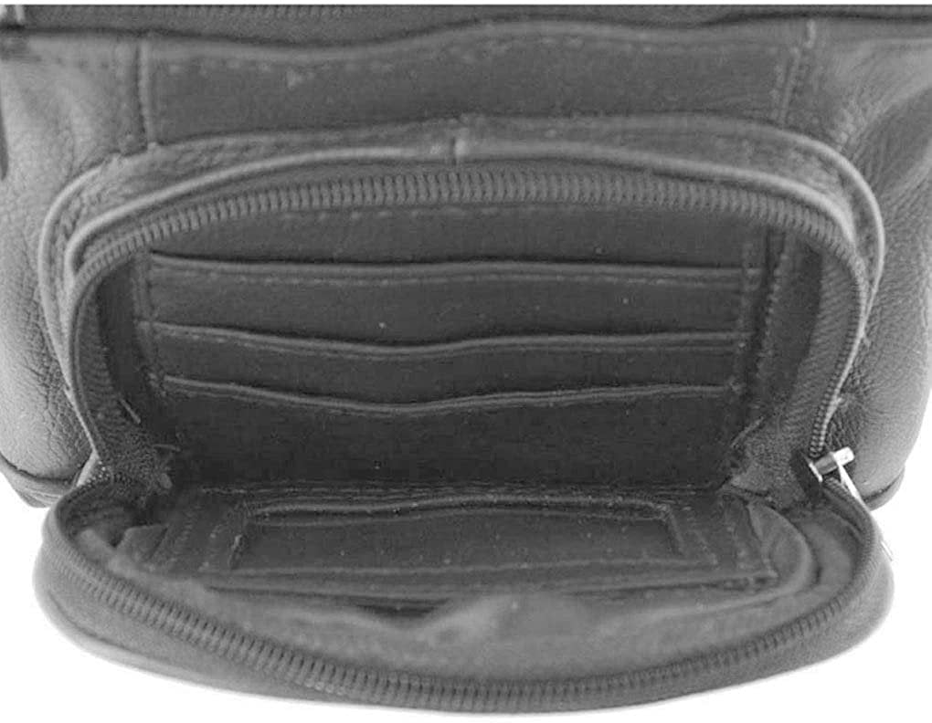 SILVERFEVER Genuine Leather Organizer Handbag Cross Body - Shoulder Travel Bag