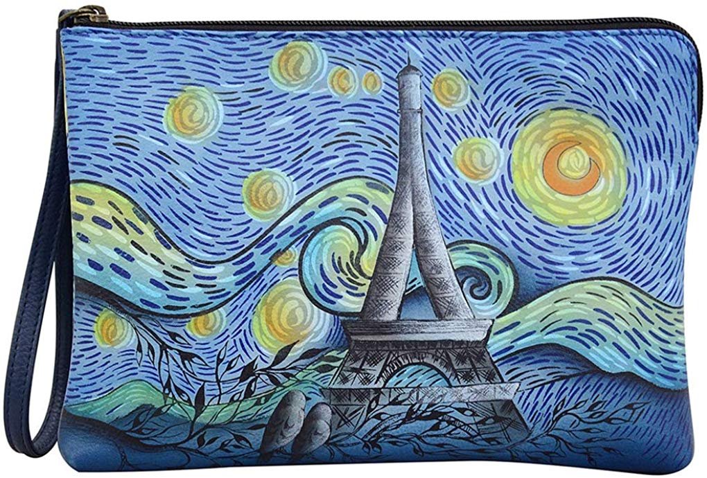 Anna by Anuschka Large Artistic Wristlet Festival or Evening Clutch