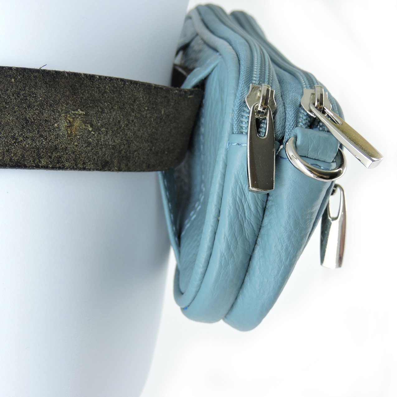Leather Eyeglass Glasses Case with Wristlet Handle, Padded WOMAN