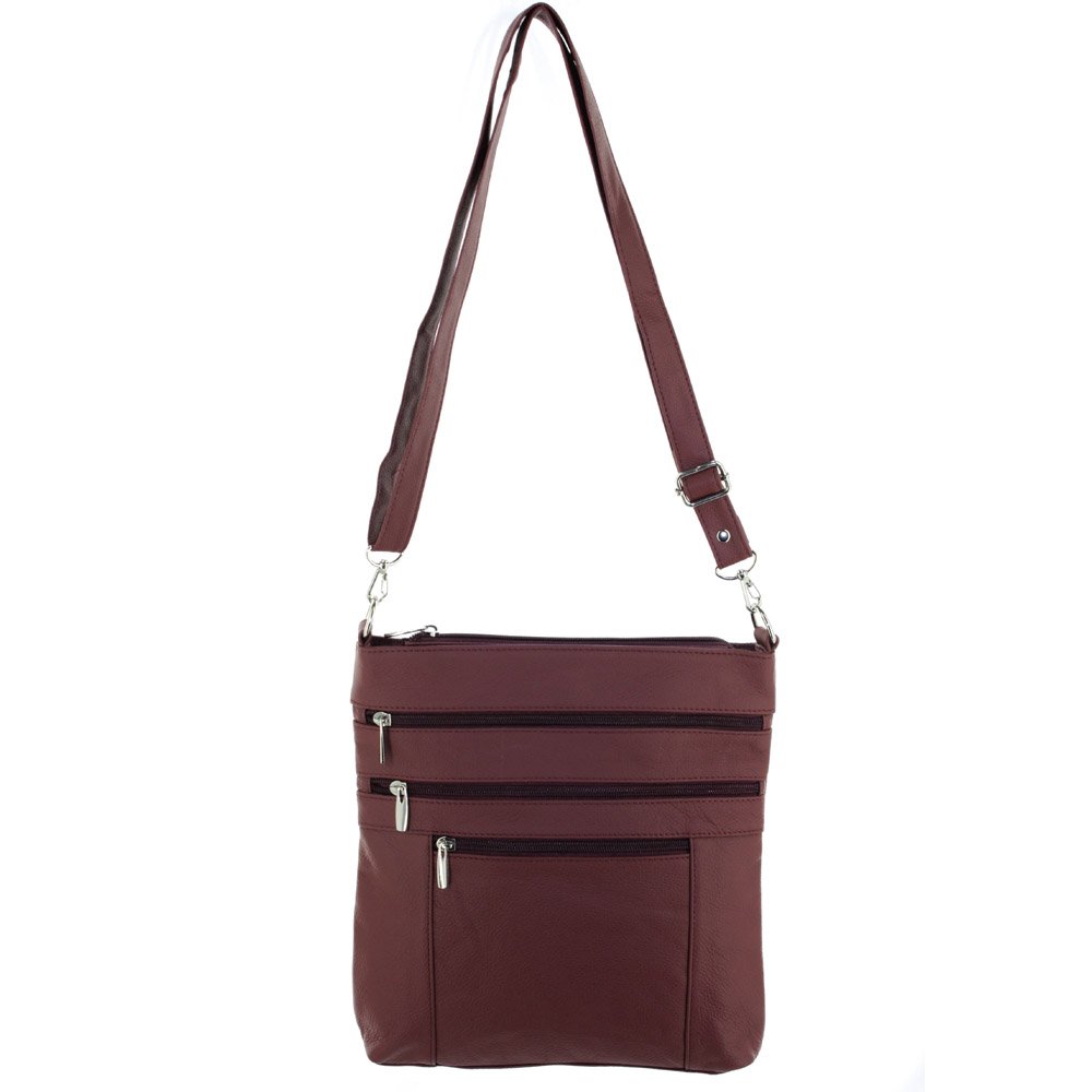 Silver Fever Messenger Italian Leather Shoulder Cross Body Bag Ipad Compatible Unisex