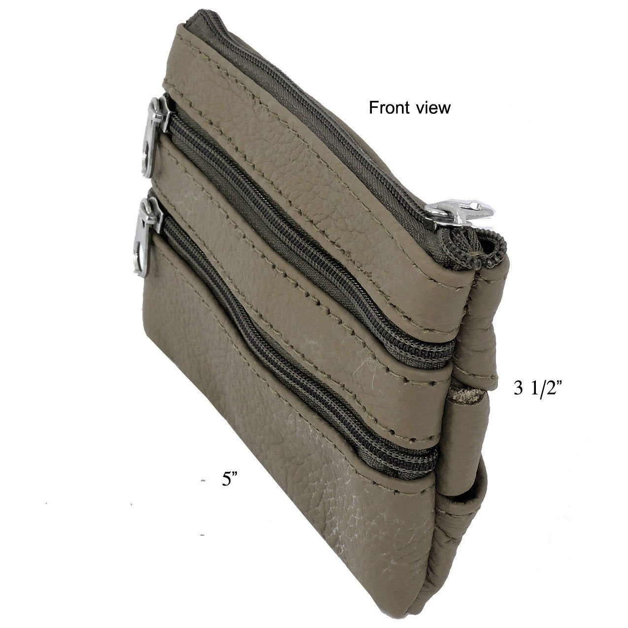 Womens Leather Coin Purse Pouch with Pockets -Handcrafted Genuine Cowhide