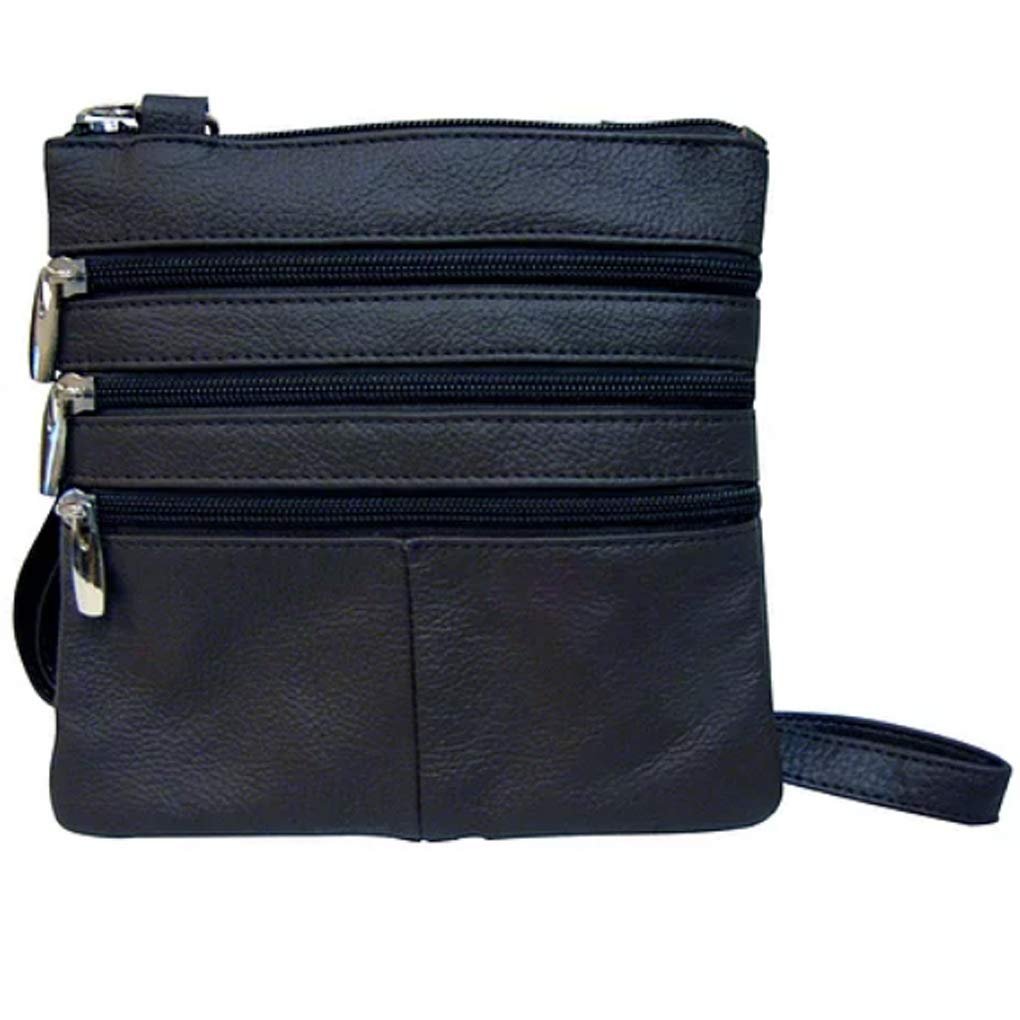 Silver Fever Leather Small Crossbody Subway Travel Bag