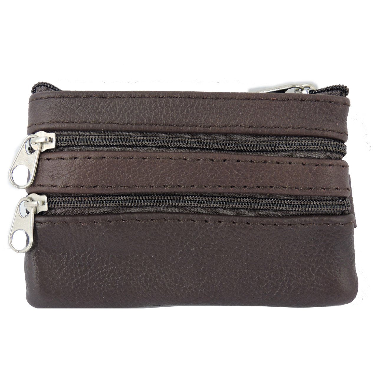 Womens Leather Coin Purse Pouch with Pockets -Handcrafted Genuine Cowhide