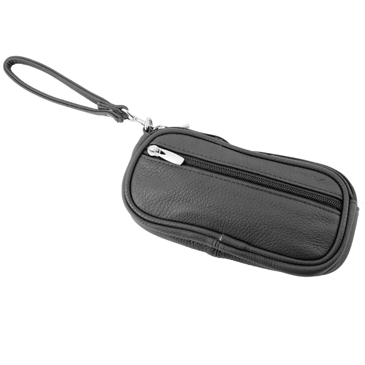 Leather Eyeglass Glasses Case with Wristlet Handle, Padded WOMAN