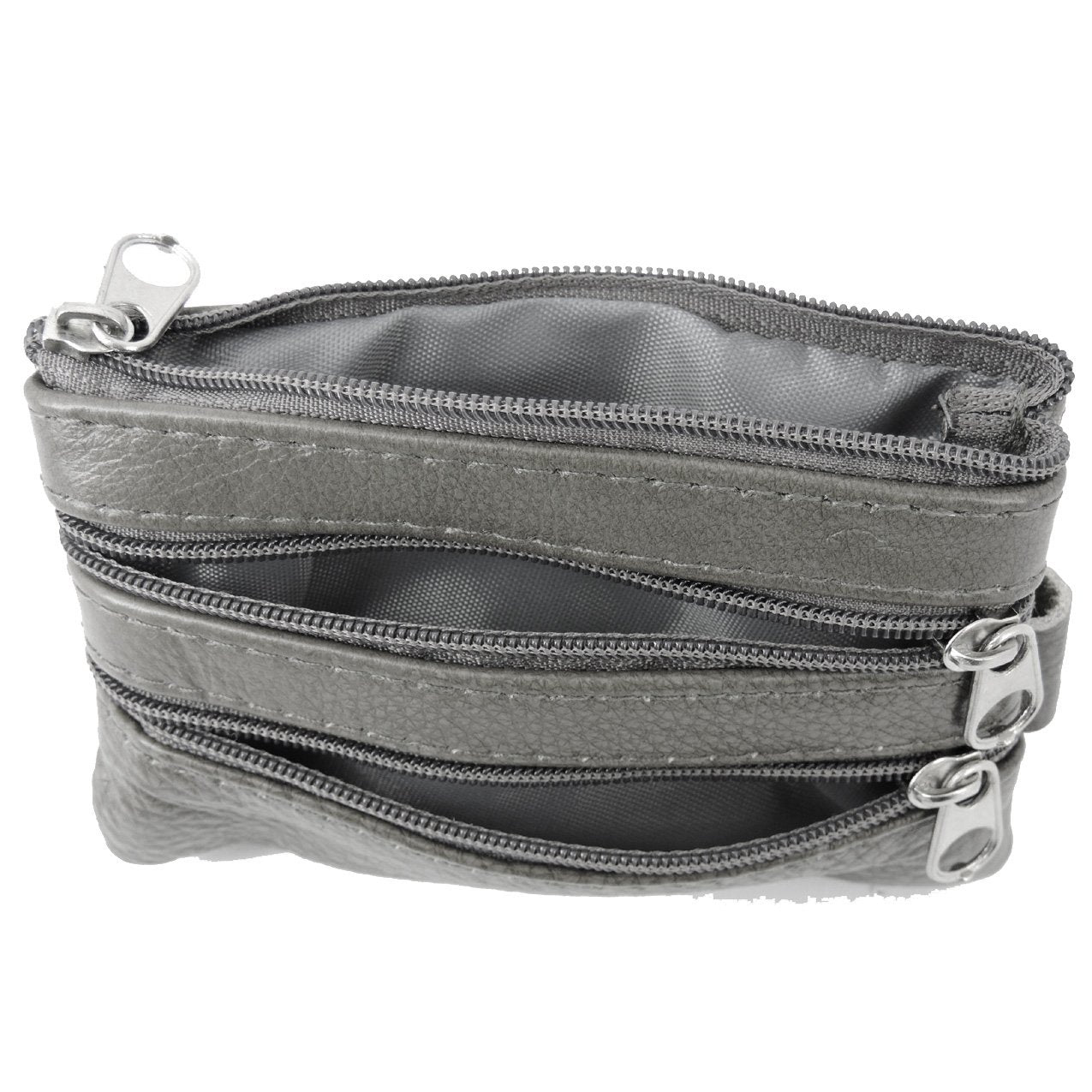 Womens Leather Coin Purse Pouch with Pockets -Handcrafted Genuine Cowhide