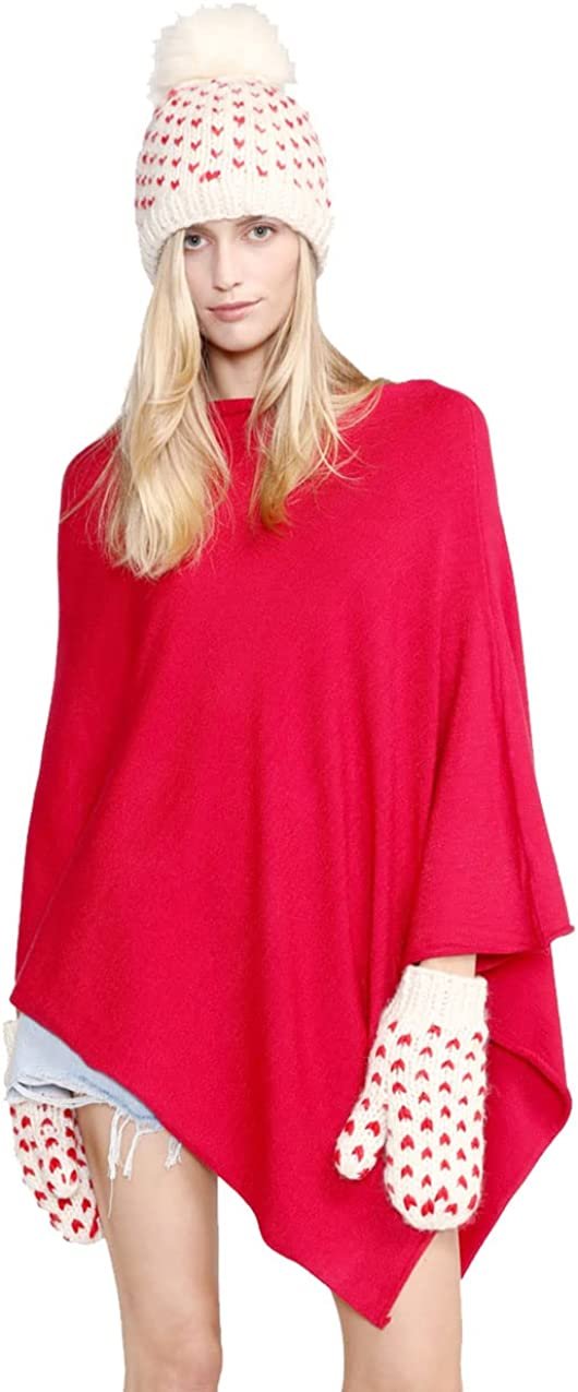 Look by M Women's Basic Poncho Year Round Cover Special Occasion for Every Day