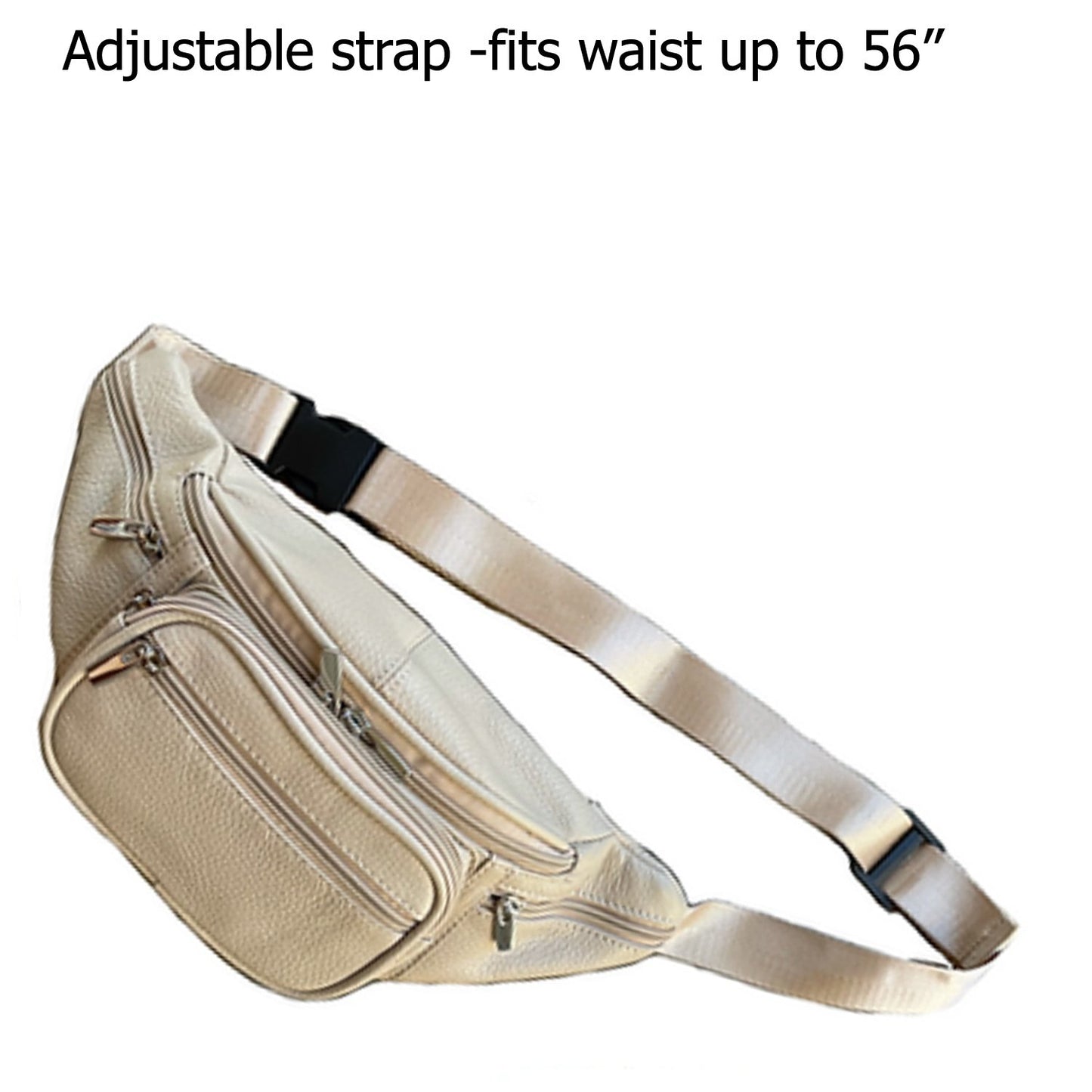 Men's Women's Leather Fanny Pack Waist-Pack Cellphone Holder Crossover Bag