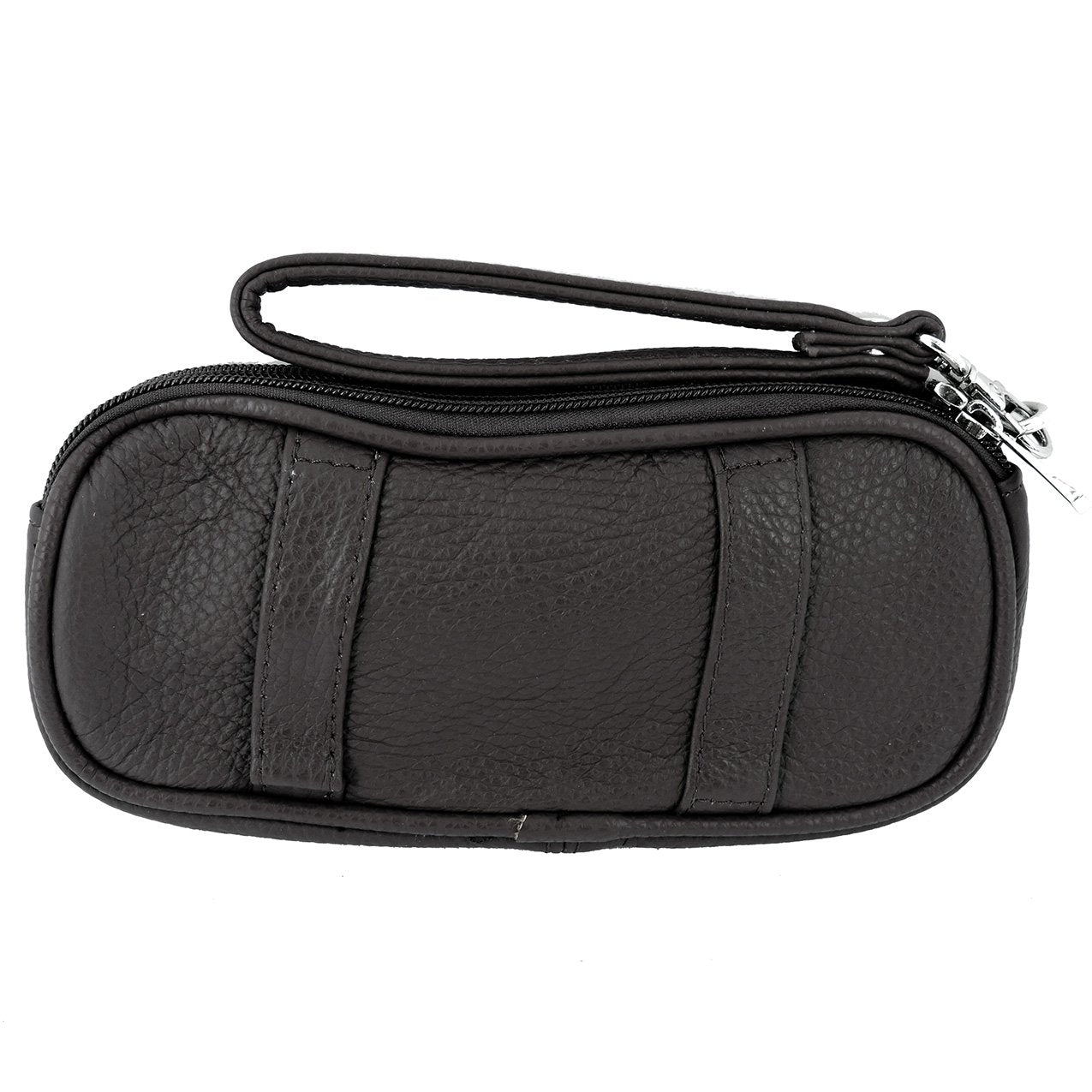 Leather Eyeglass Glasses Case with Wristlet Handle, Padded WOMAN