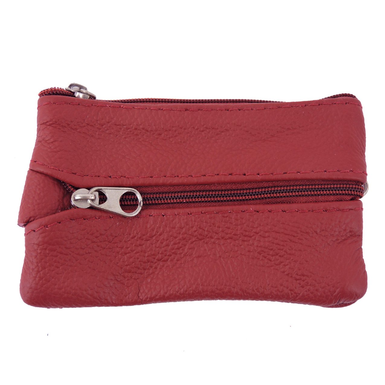 Womens Leather Coin Purse Pouch with Pockets -Handcrafted Genuine Cowhide