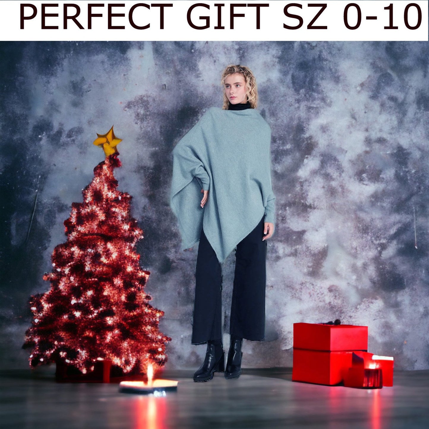 Look by M Triangle Poncho with Sleeves
