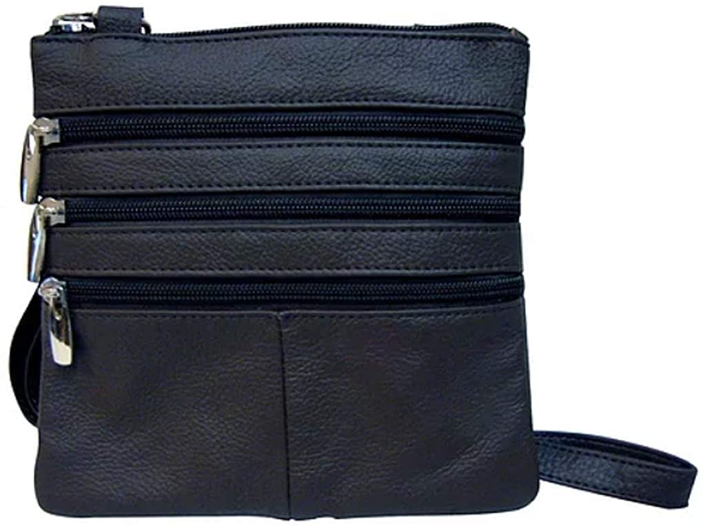 Silver Fever Leather Small Crossbody Subway Travel Bag