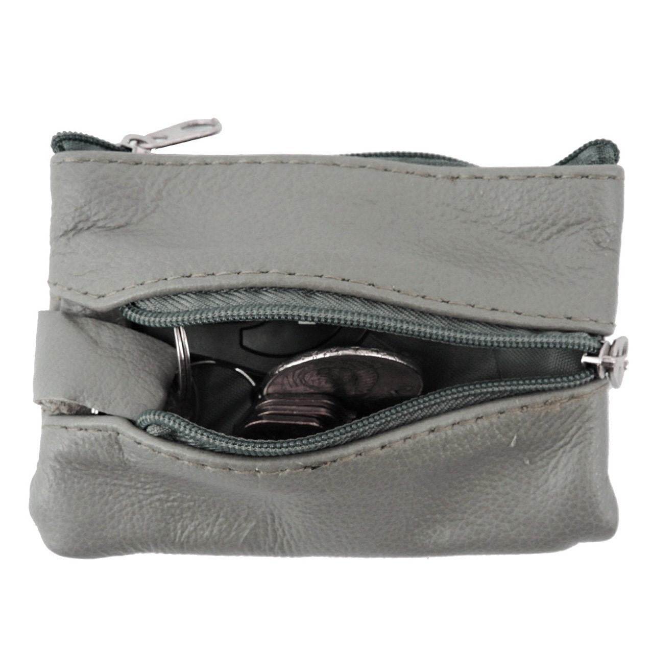 Womens Leather Coin Purse Pouch with Pockets -Handcrafted Genuine Cowhide