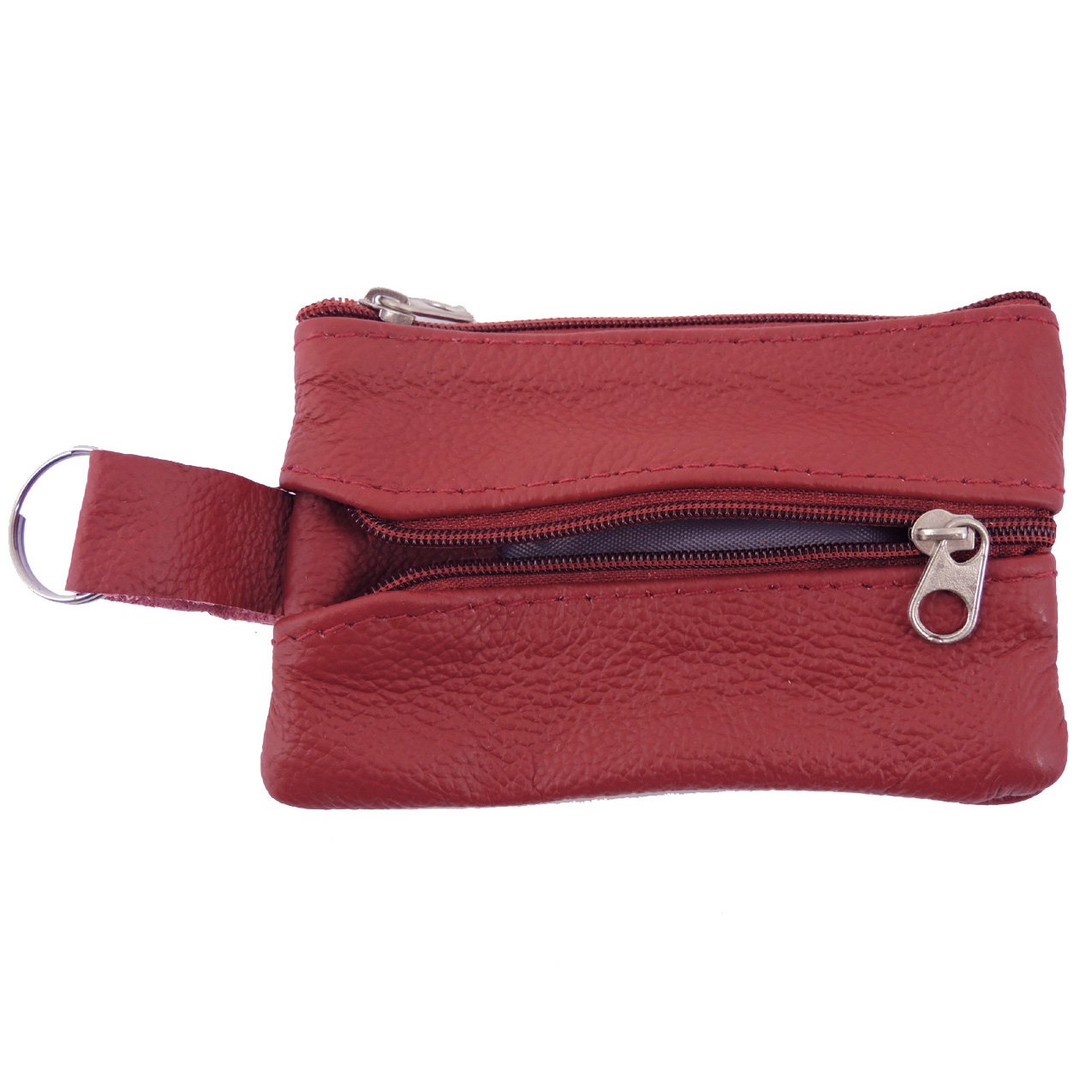 Womens Leather Coin Purse Pouch with Pockets -Handcrafted Genuine Cowhide