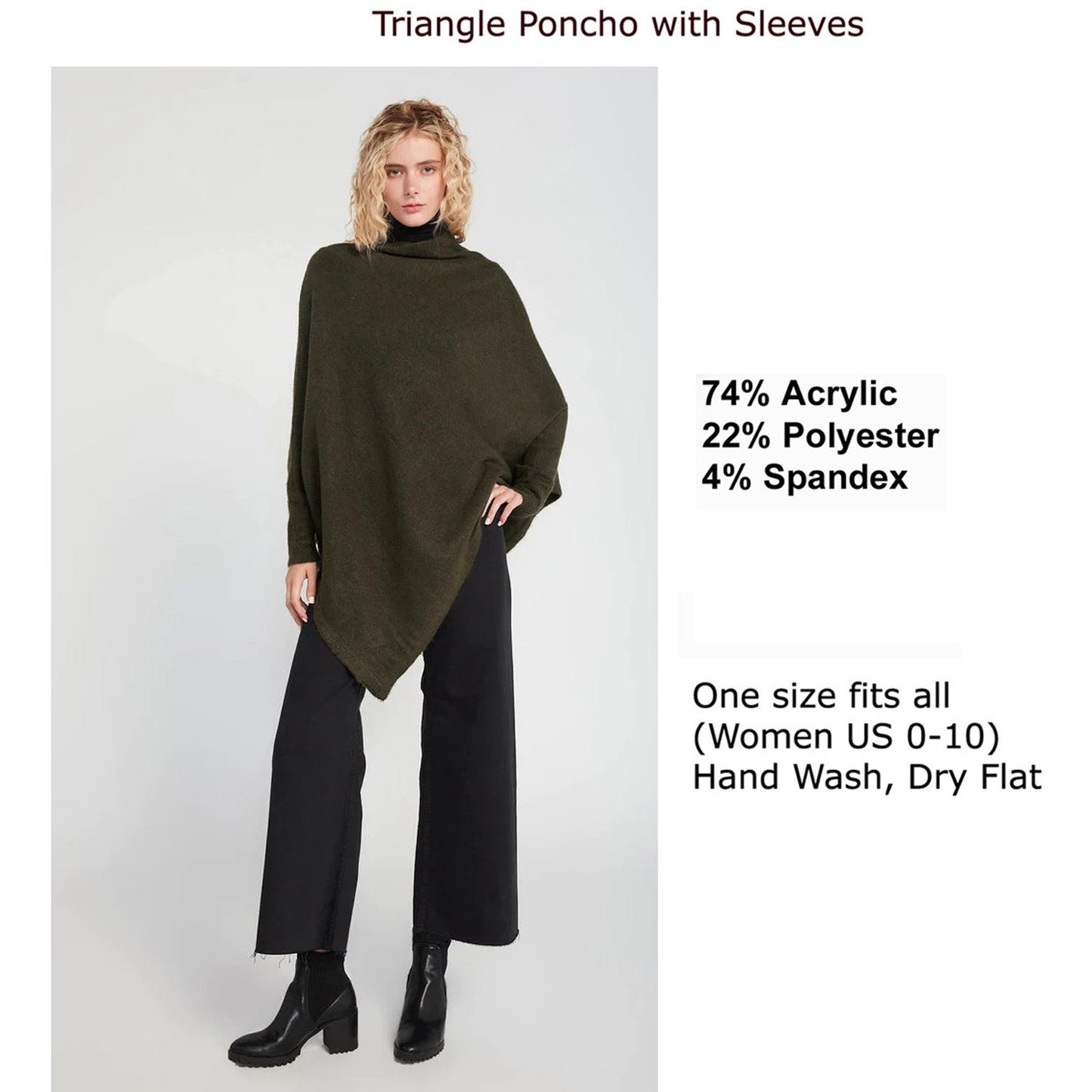 Look by M Triangle Poncho with Sleeves