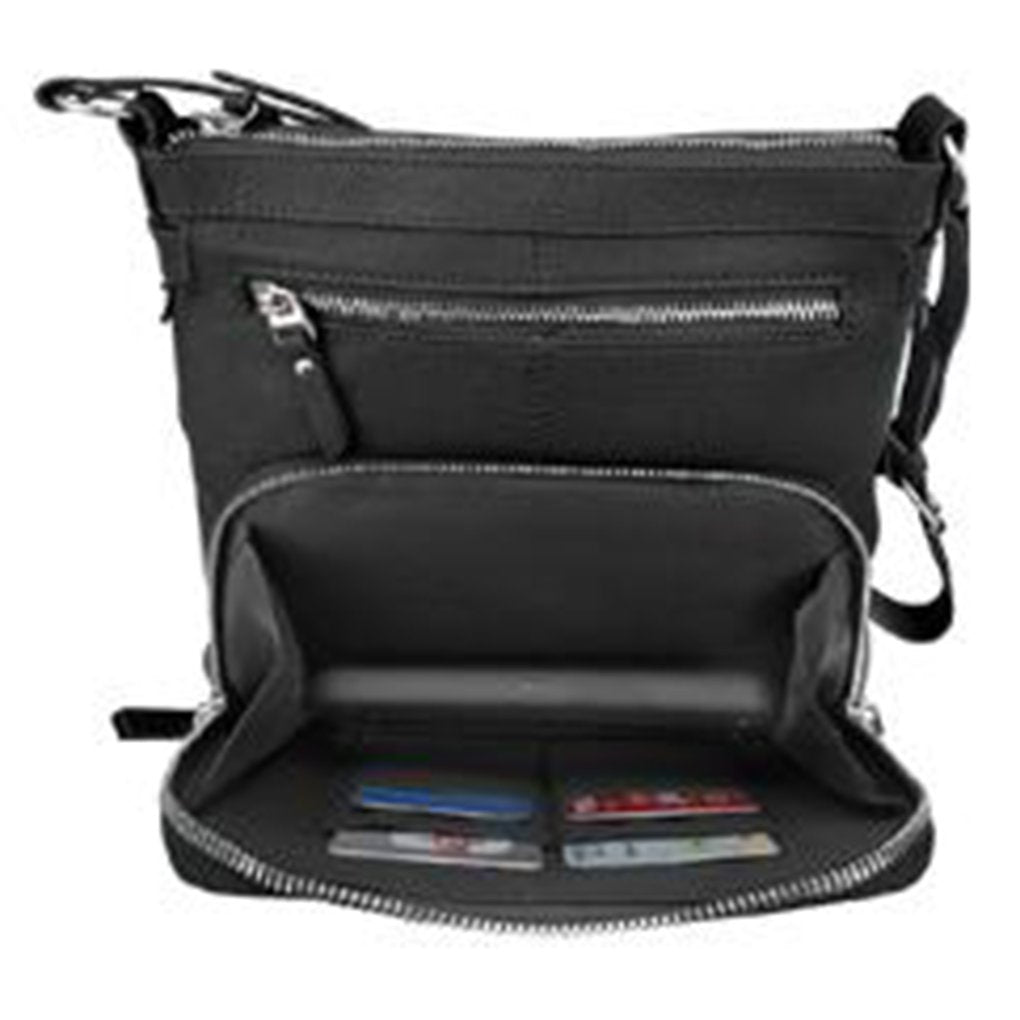 Women's Leather Large Crossbody Travel Handbag Water Resistant Purse SILVERFEVER