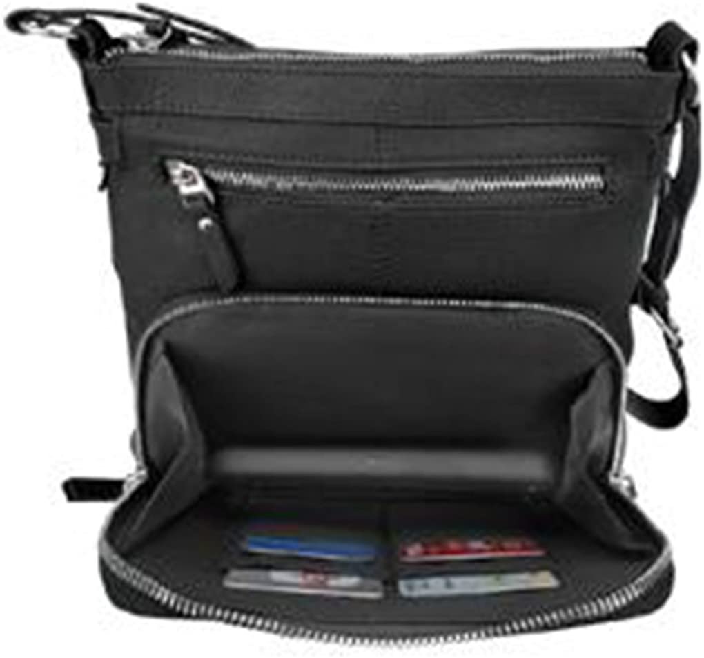 Women's Leather Large Crossbody Travel Handbag Water Resistant Purse SILVERFEVER