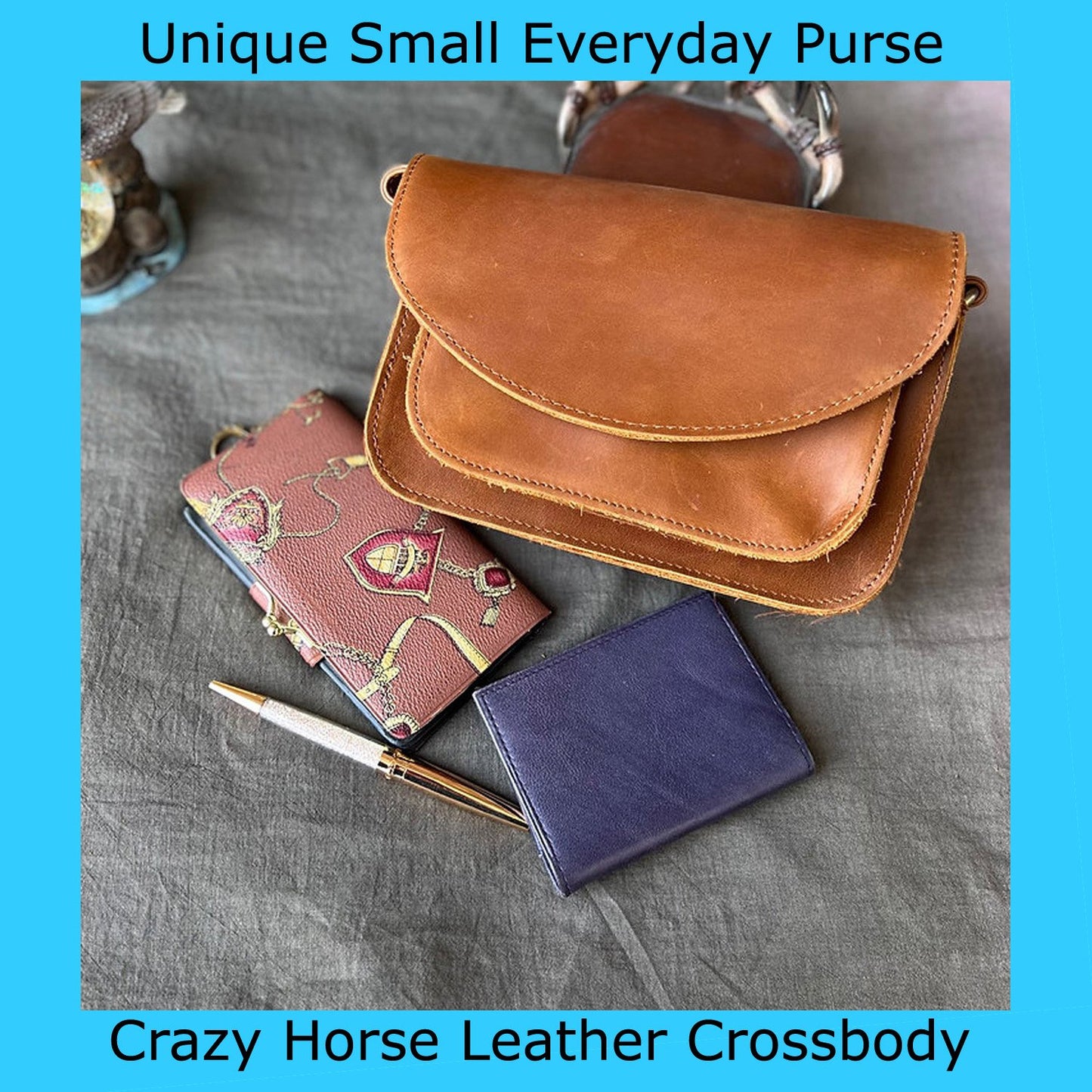 Cowhide Leather Womens Shoulder Purse Small Cross Body Organizer Bag with Many Pockets