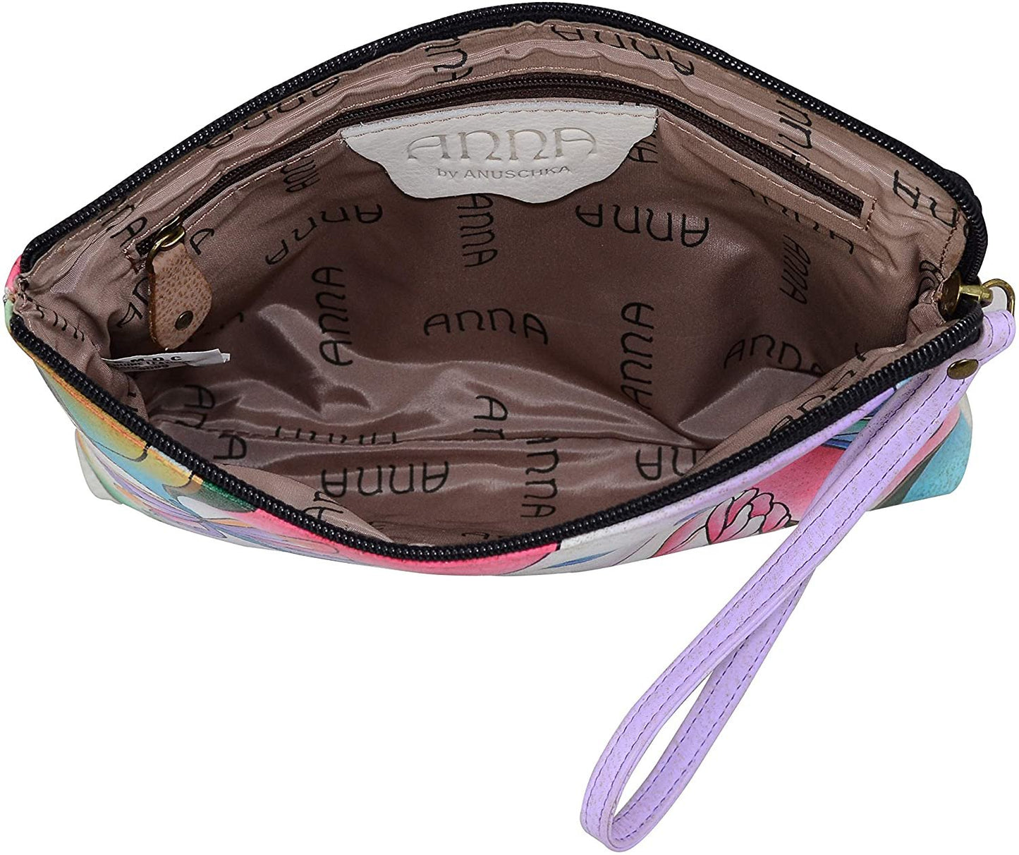 Anna by Anuschka Large Artistic Wristlet Festival or Evening Clutch