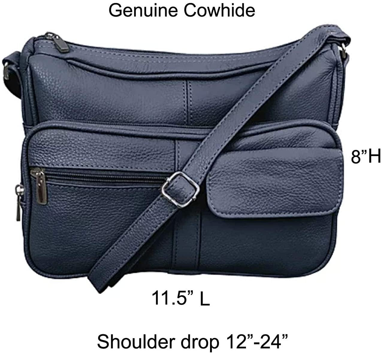 Women's Leather Hobo | Ladies Shoulder Bag | Organizer w Built-in Wallet NWT