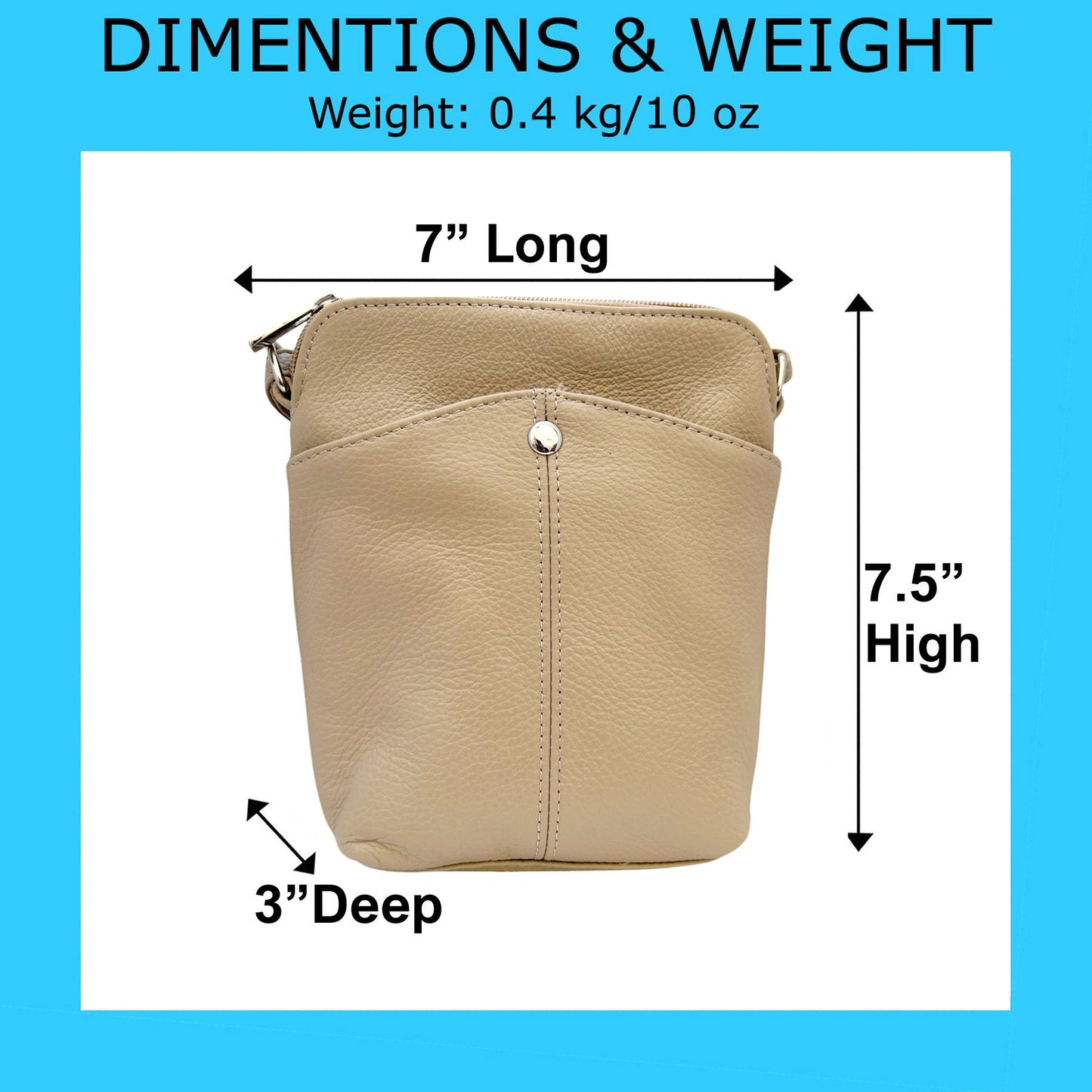 SILVERFEVER Women's Phone Crossbody Bag Trendy Small Purse Cowhide Leather Handbag (Black)