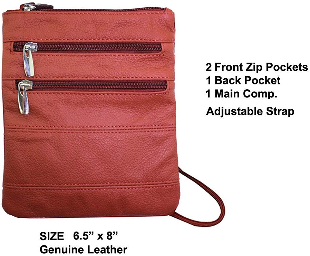 Silver Fever Leather Small Crossbody Subway Travel Bag