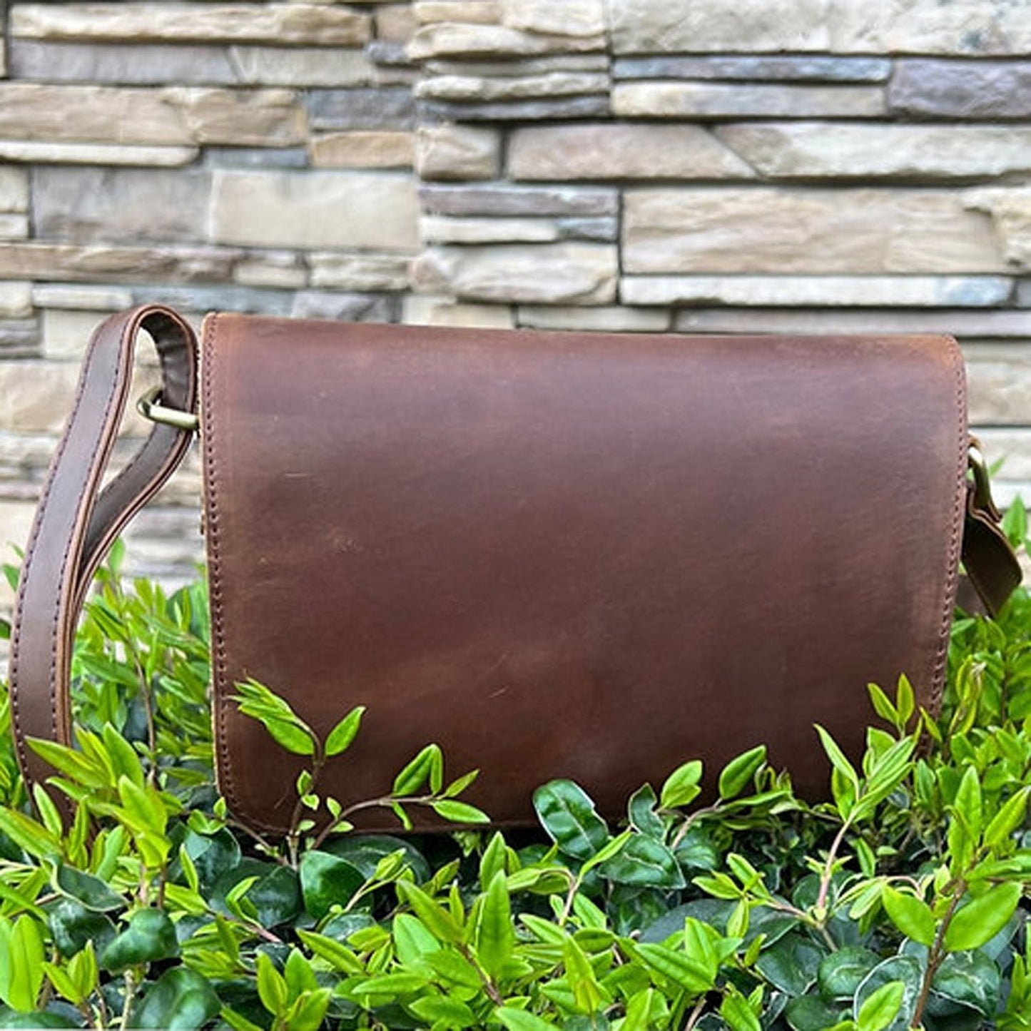 Cowhide Leather Womens Shoulder Purse Small Cross Body Organizer Bag with Many Pockets