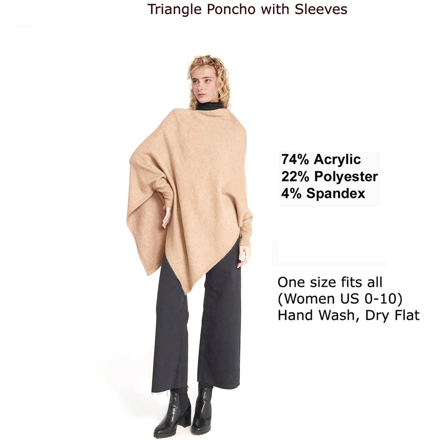 Look by M Triangle Poncho with Sleeves