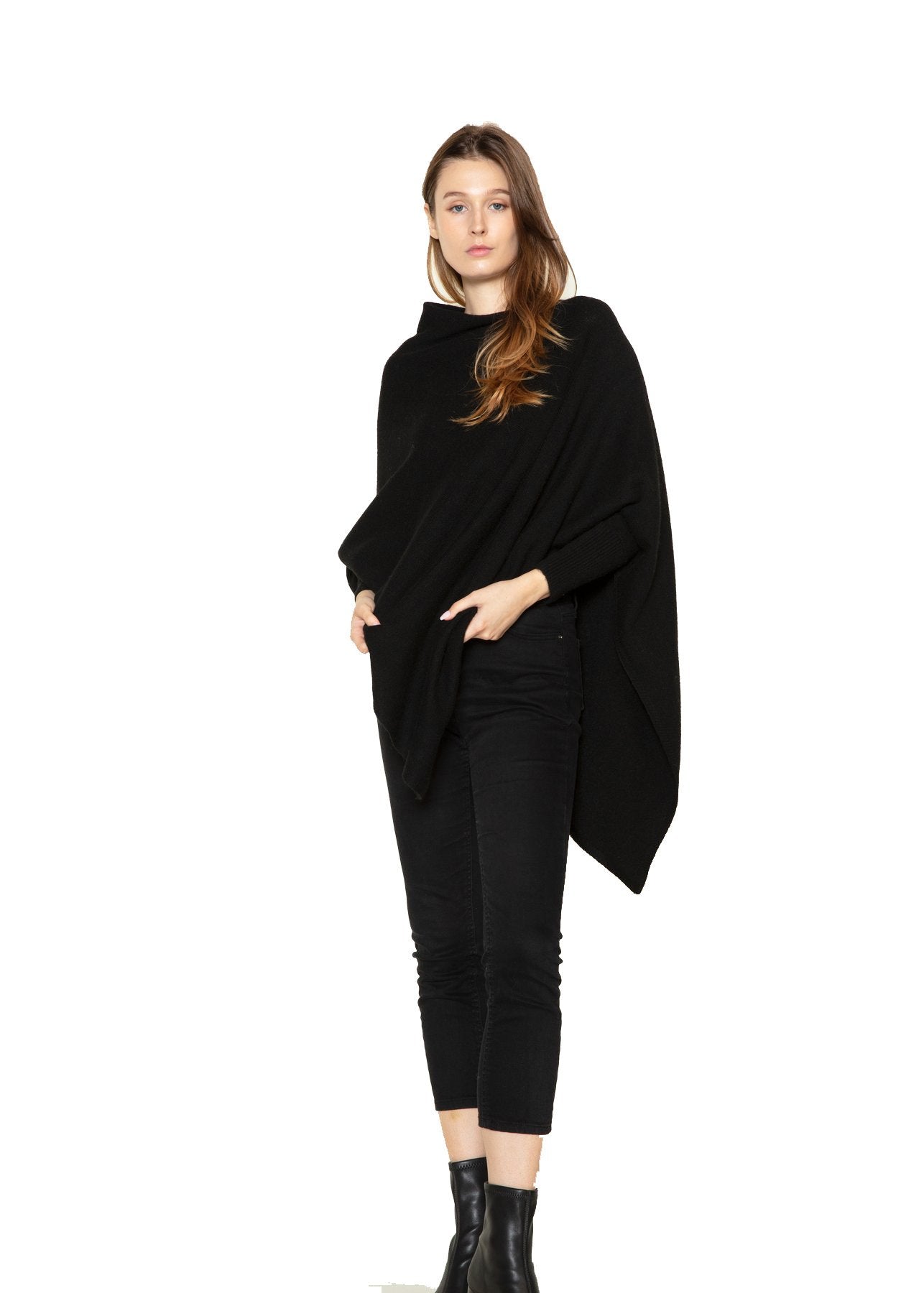 Look by M Triangle Poncho with Sleeves