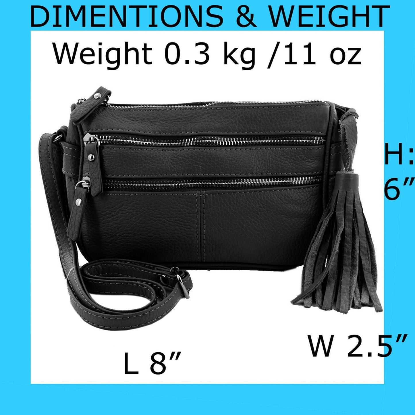 Cowhide Leather Womens Shoulder Purse Small Cross Body Organizer Bag with Many Pockets