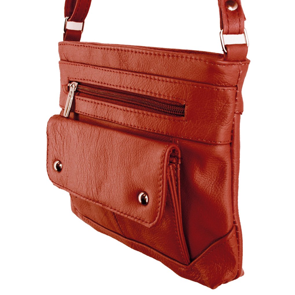 SILVERFEVER Women's Crossbody Handbag Leather Travel Ladies Phone Bag Genuine Cowhide Purse
