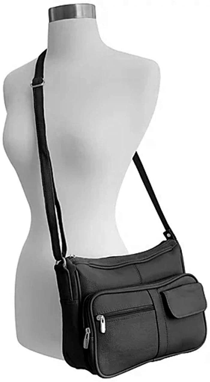 Women's Leather Hobo | Ladies Shoulder Bag | Organizer w Built-in Wallet NWT