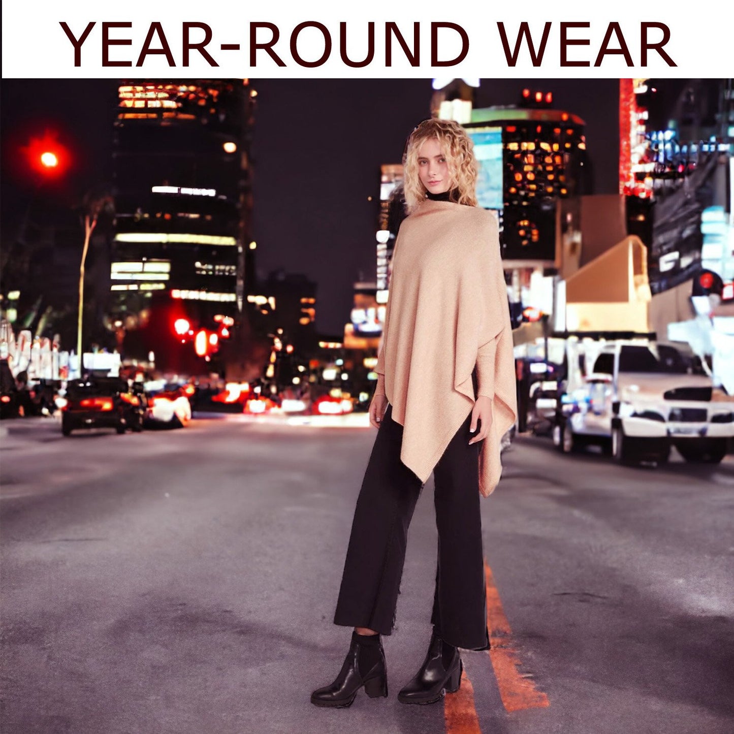 Look by M Triangle Poncho with Sleeves