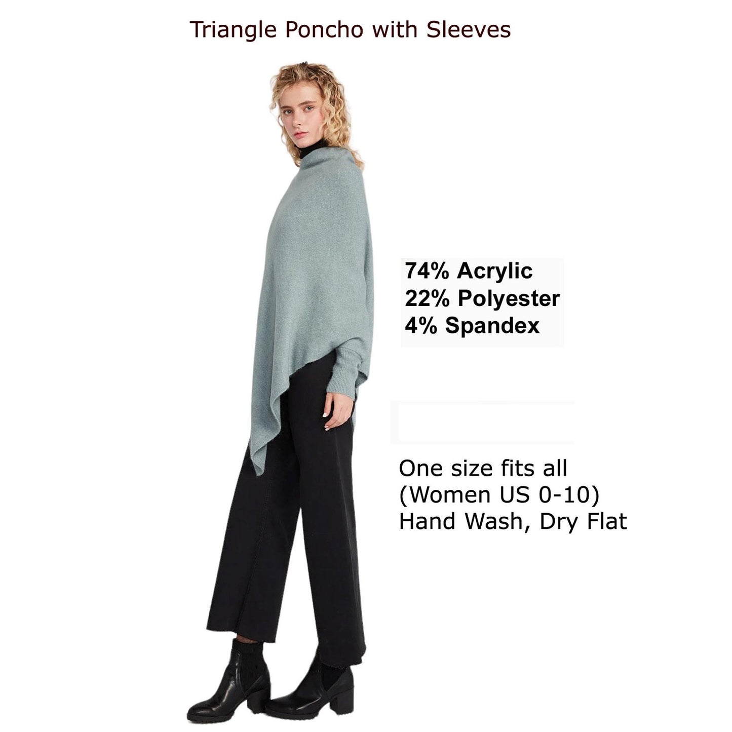 Look by M Triangle Poncho with Sleeves