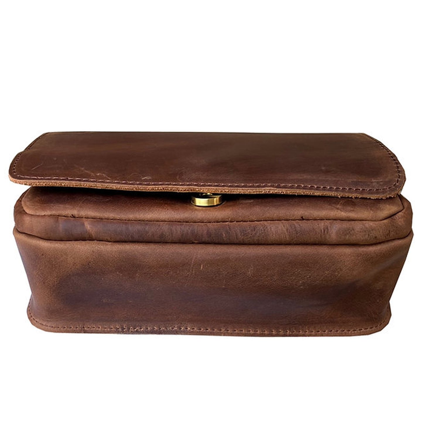 Cowhide Leather Womens Shoulder Purse Small Cross Body Organizer Bag with Many Pockets