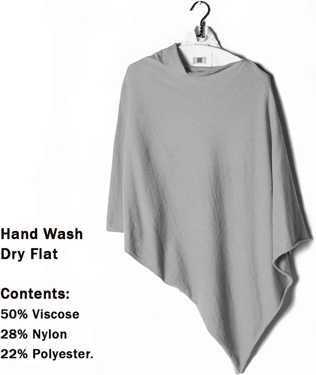 Look by M Women's Basic Poncho Year Round Cover Special Occasion for Every Day